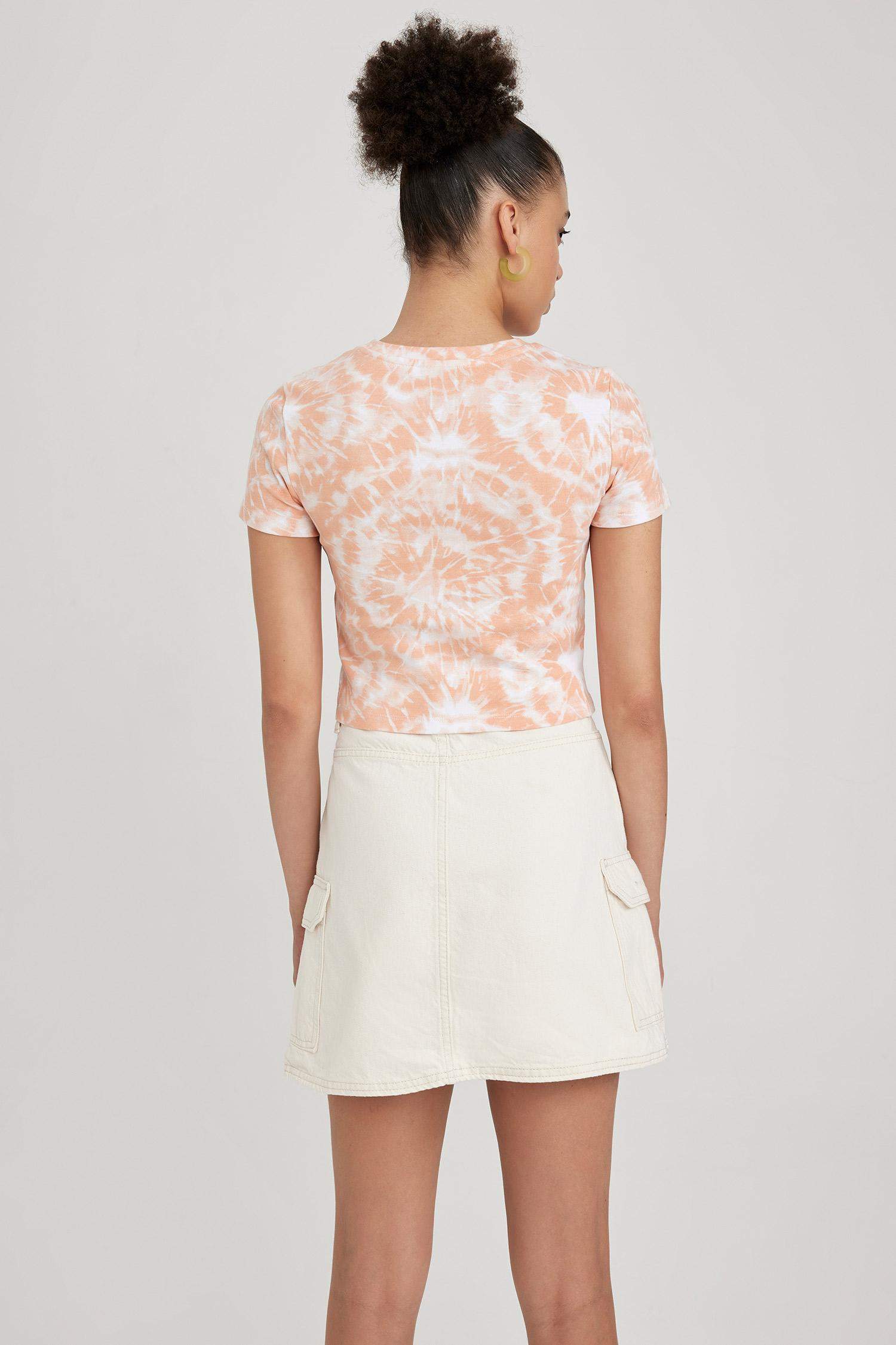 Coool Fitted Baskılı Ribana Kısa Kollu Tişört