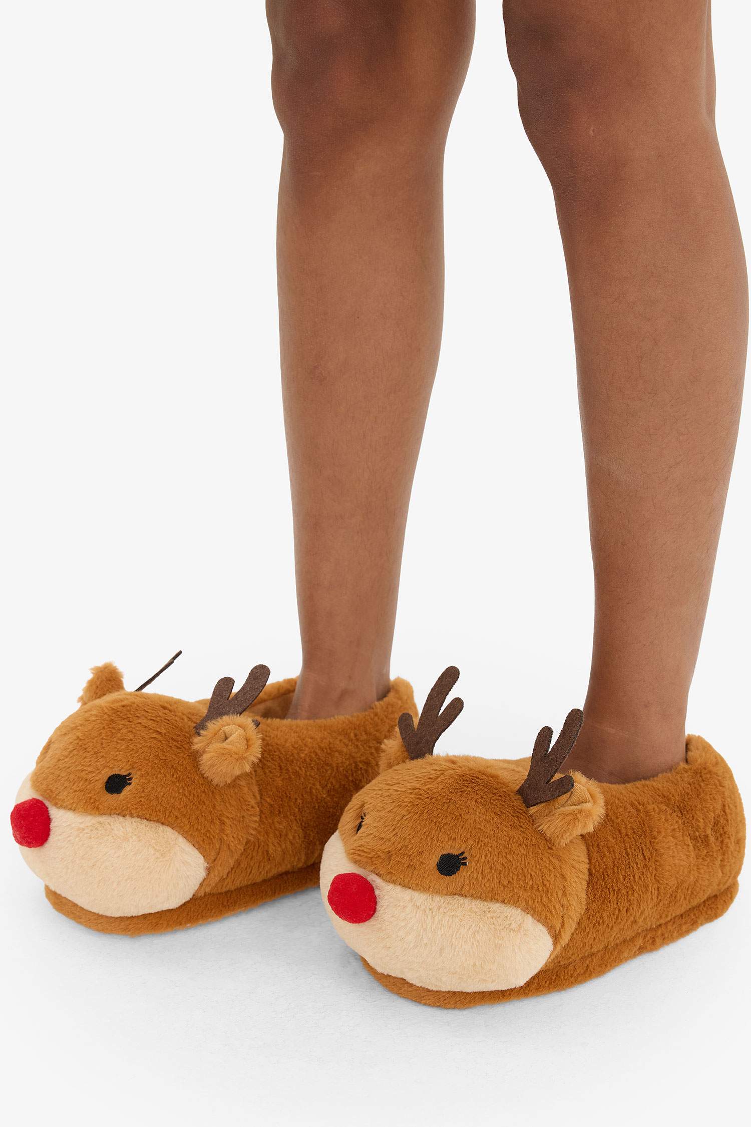 حذاء منزلي كريسماس نسائي بكعب مسطح