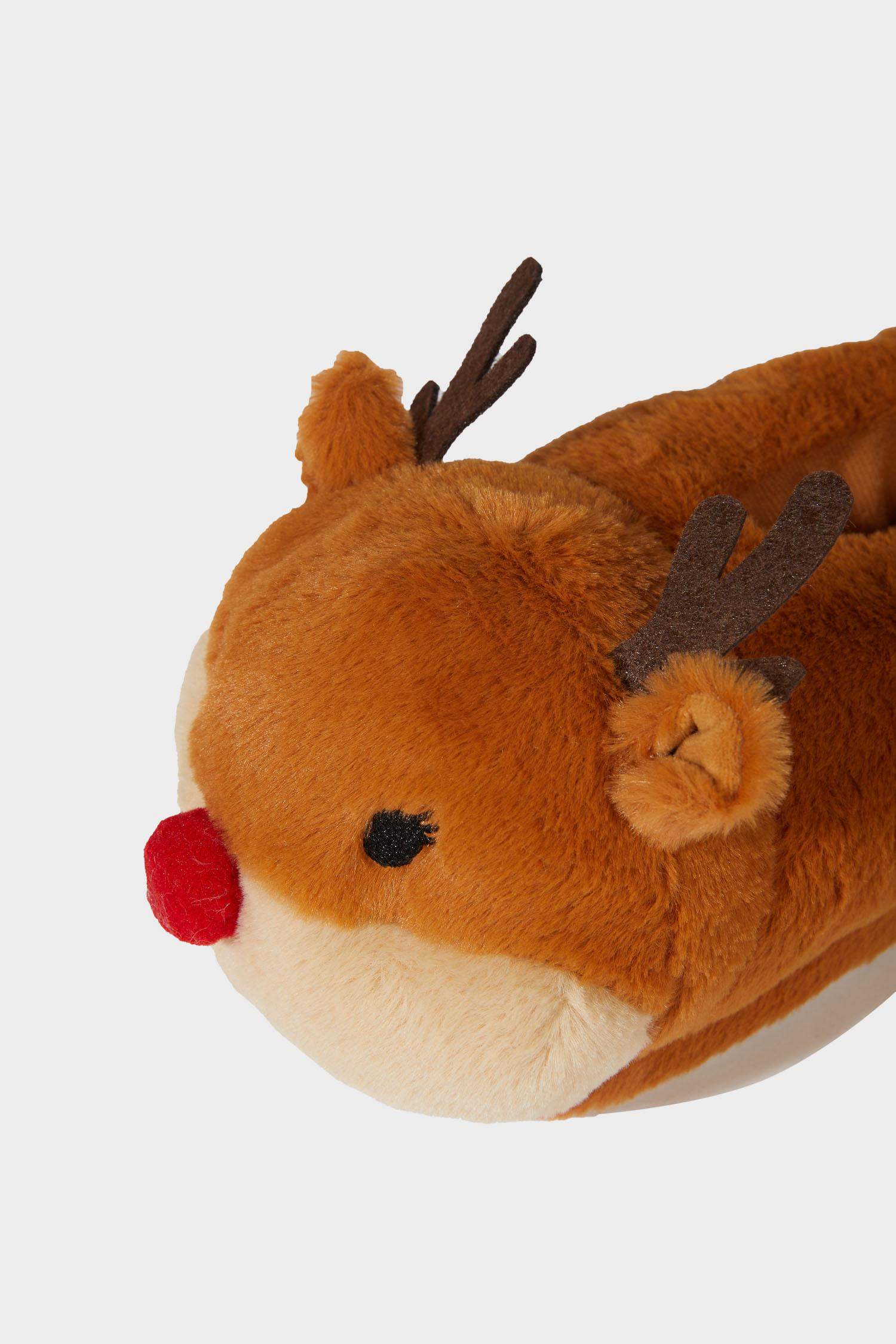 حذاء منزلي كريسماس نسائي بكعب مسطح