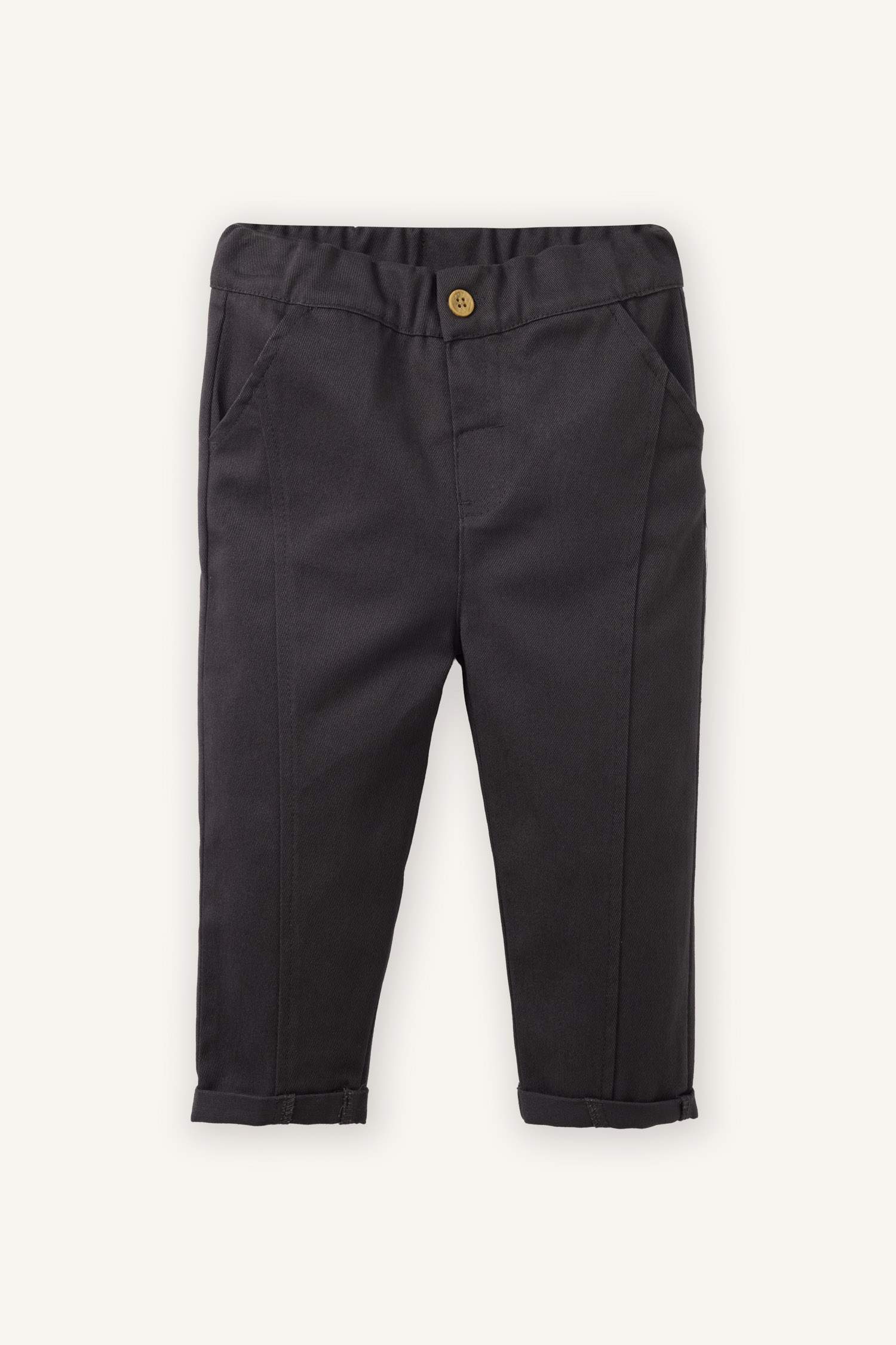 Erkek Bebek Beli Lastikli Düz Paça Gabardin Pantolon