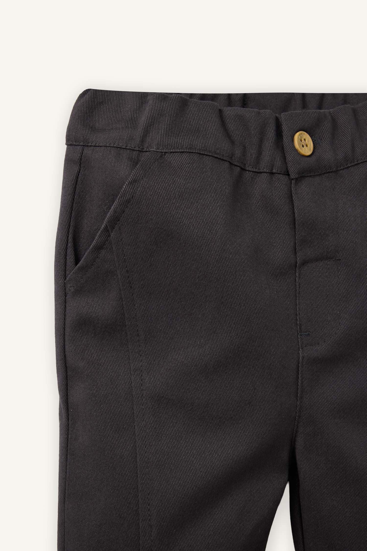 Erkek Bebek Beli Lastikli Düz Paça Gabardin Pantolon