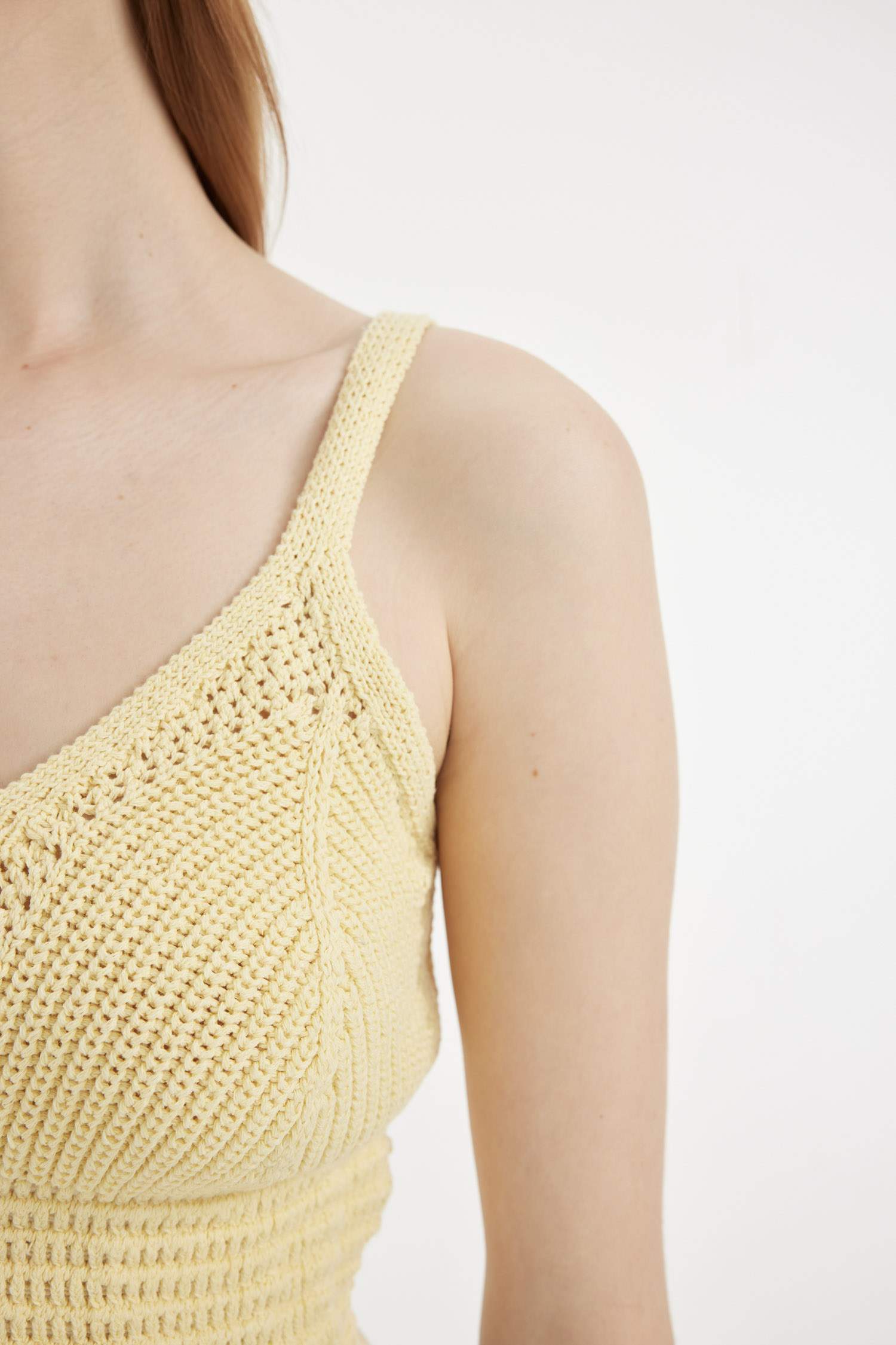 Débardeur Slim en Tricot à Col en V