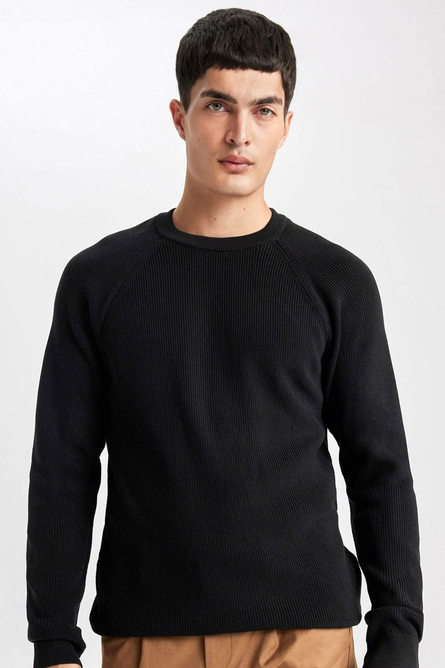 Pull en maille à coupe standard et Col rond