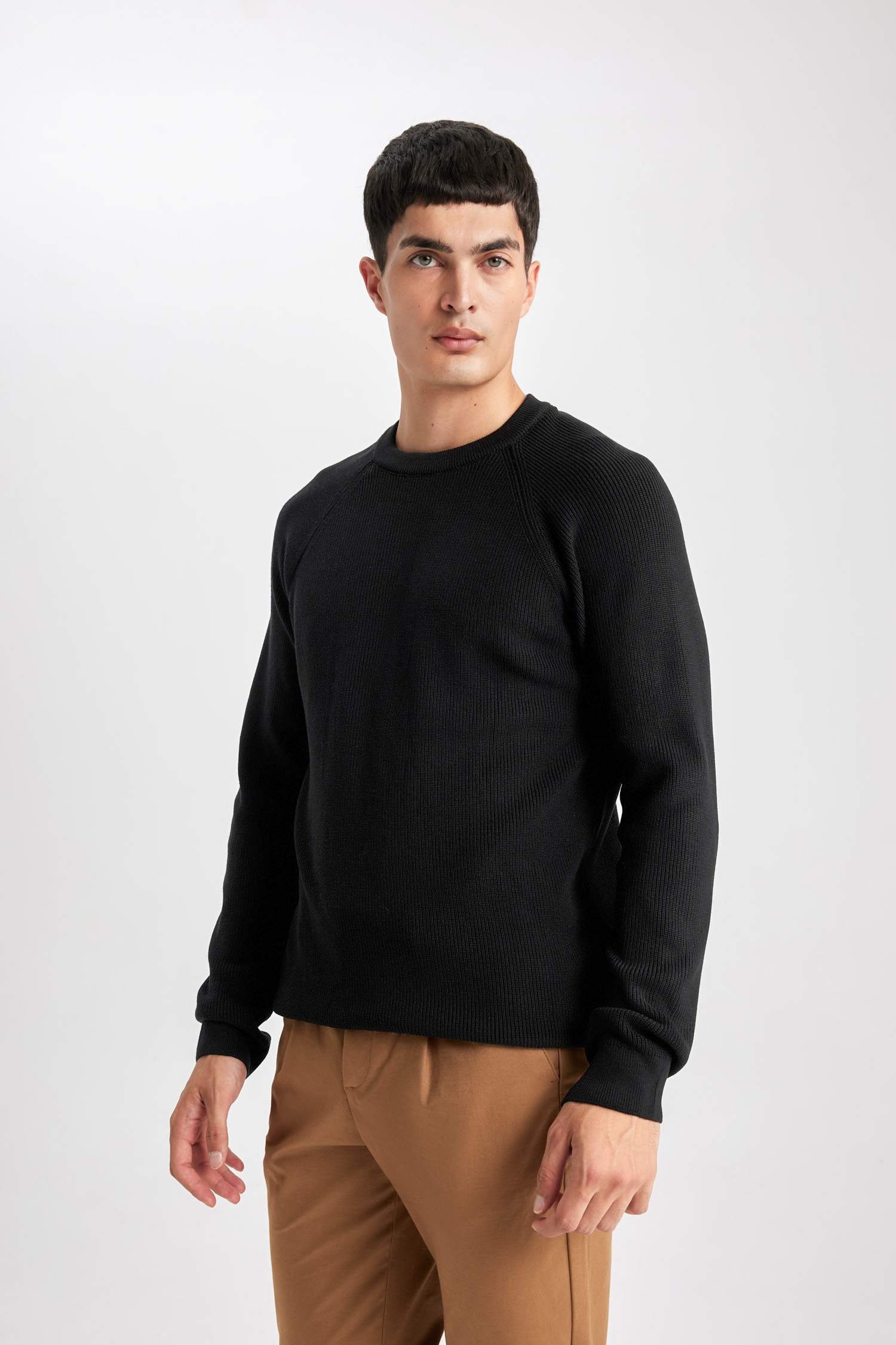 Pull en maille à coupe standard et Col rond