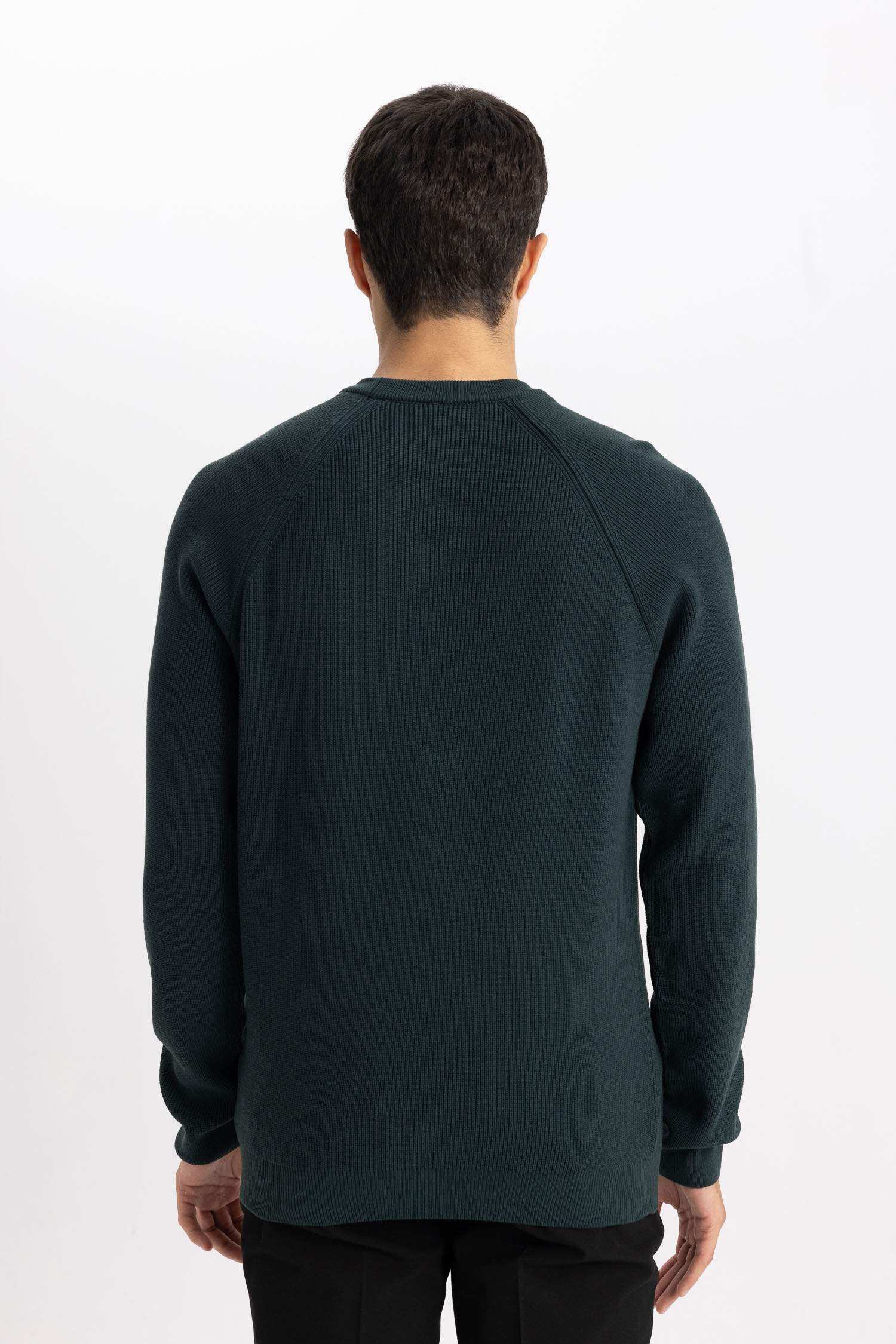 стандарт пішім дөңгелек жаға трикотаж Пулловер