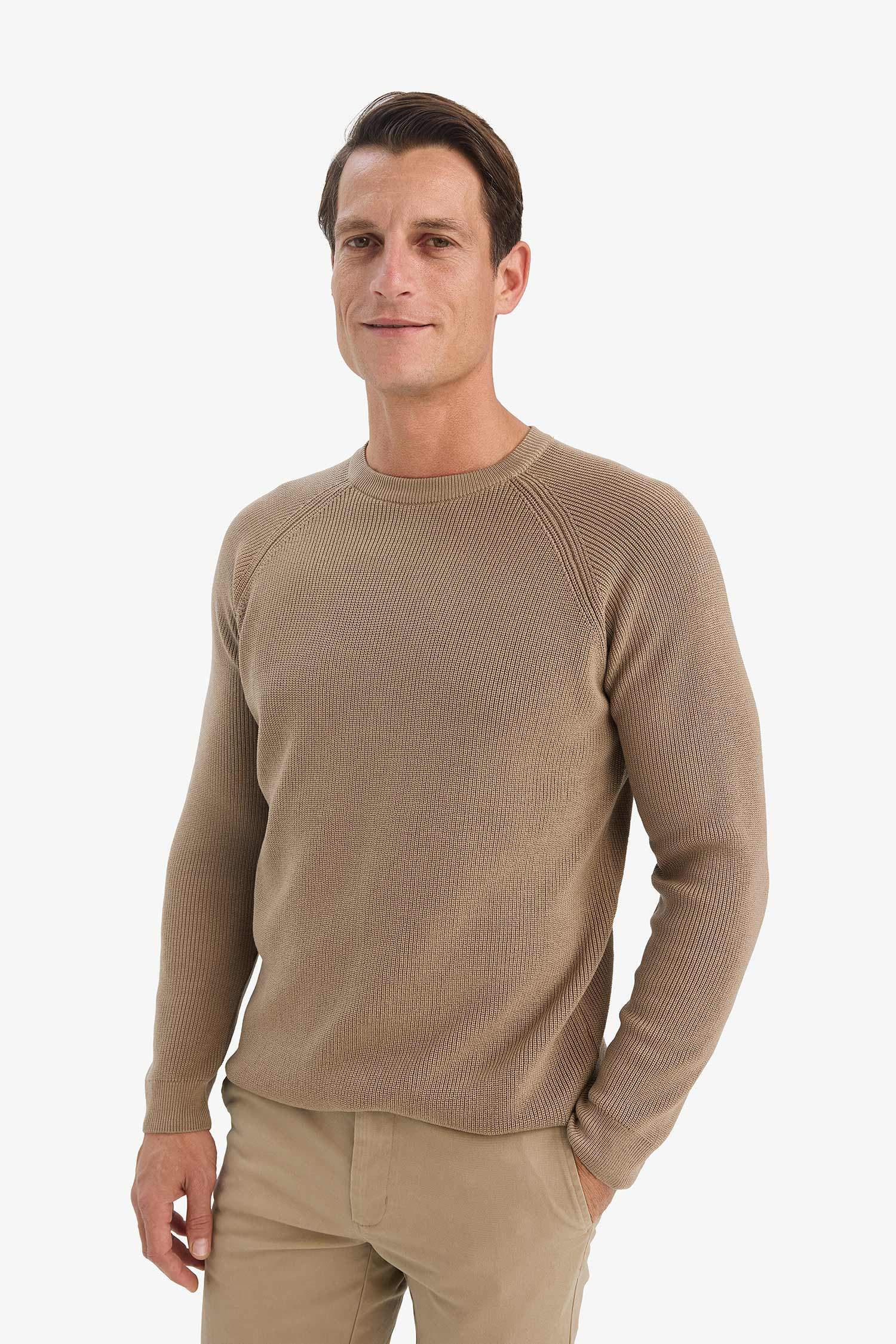 Standart Fit Bisiklet Yaka Triko Kazak