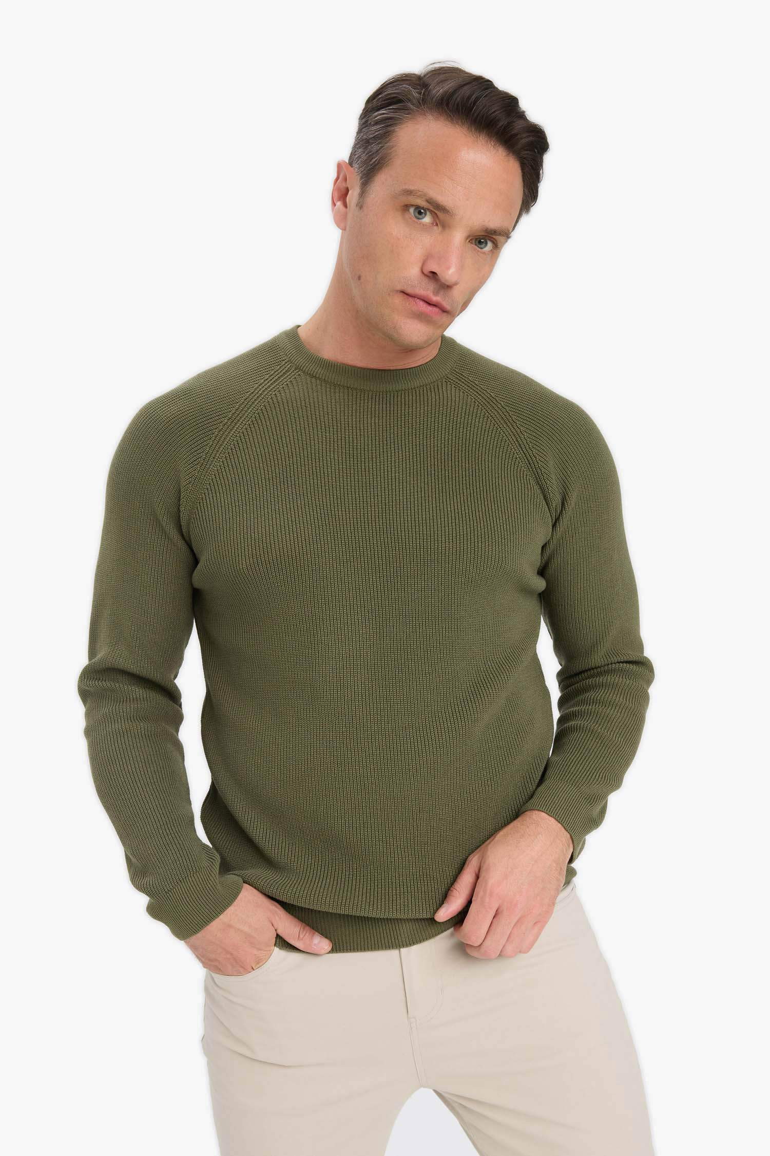 Standart Fit Bisiklet Yaka Triko Kazak