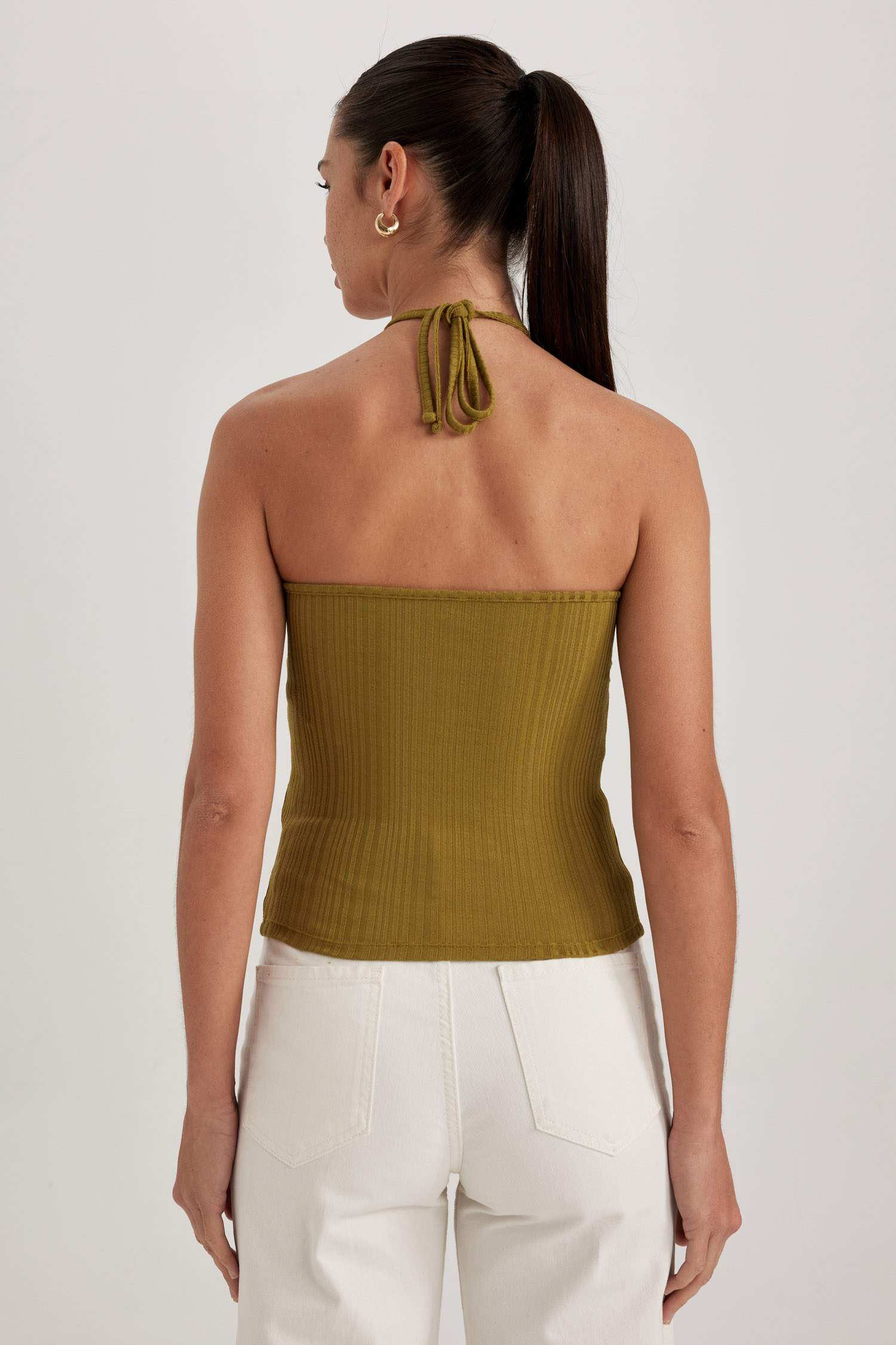 Slim Fit Strapless Ribbed Camisole Undershirt