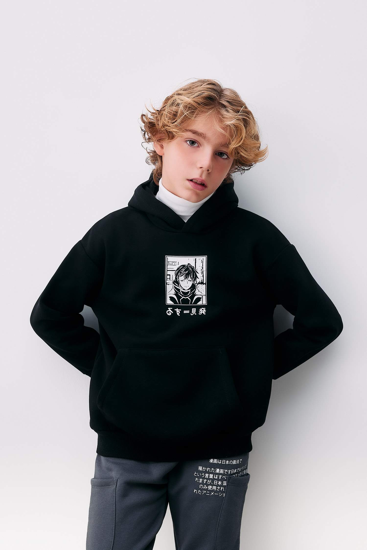 سويت شيرت اولادي اوفر سايز تقيل بجيب