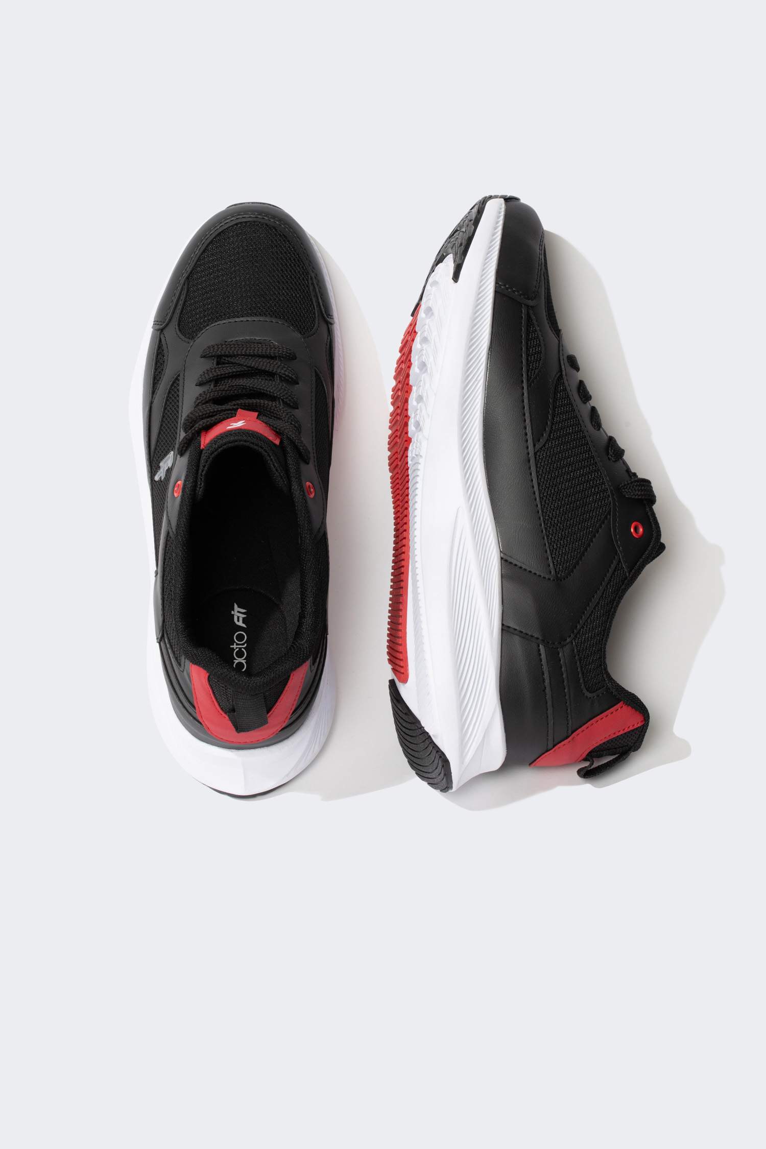 Men Defacto Fit Flat Sole Lace-up Mesh Sneakers