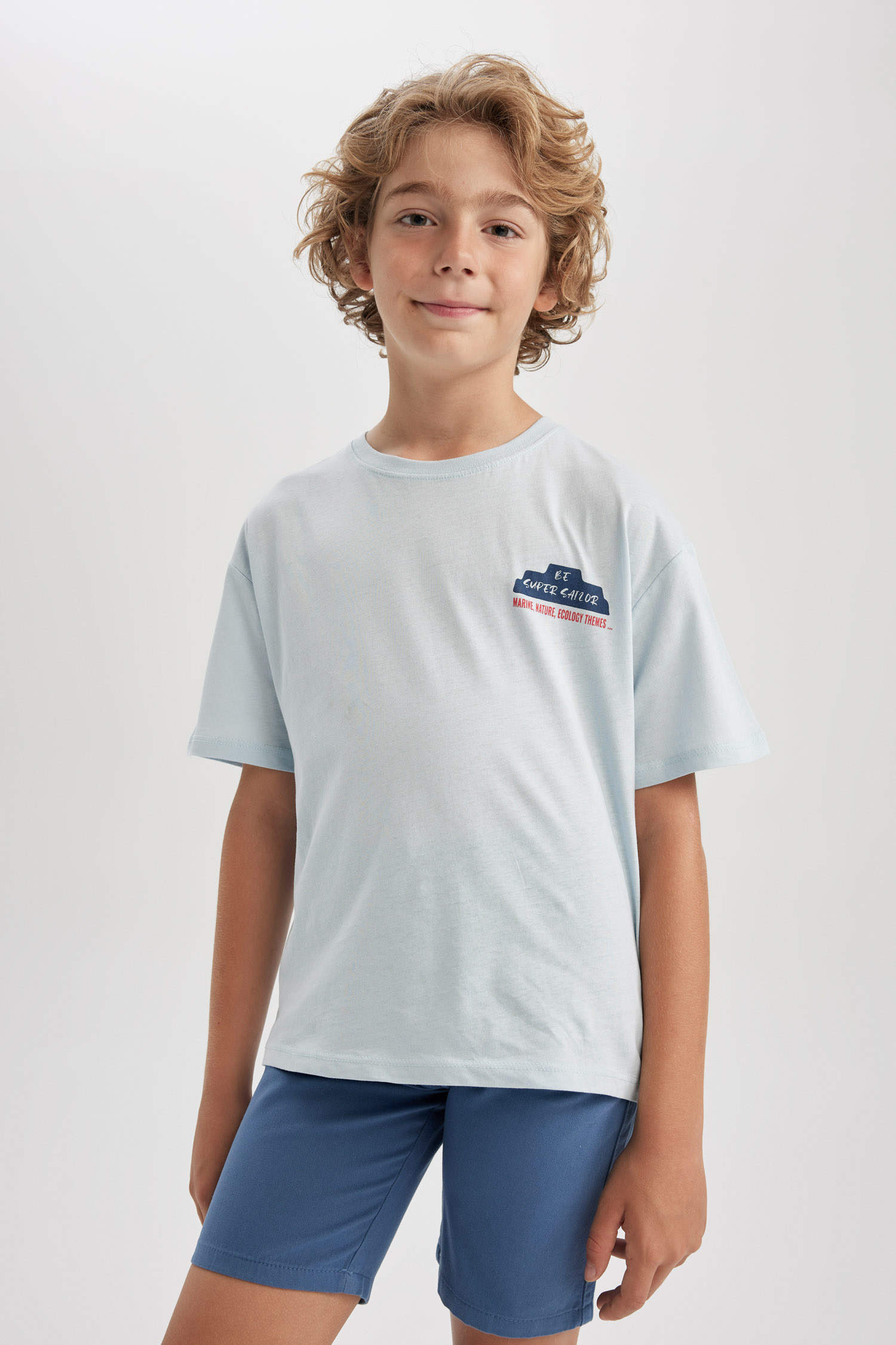 Blue BOYS & TEENS Oversize Fit Printed Short Sleeve T-Shirt 2853605 ...