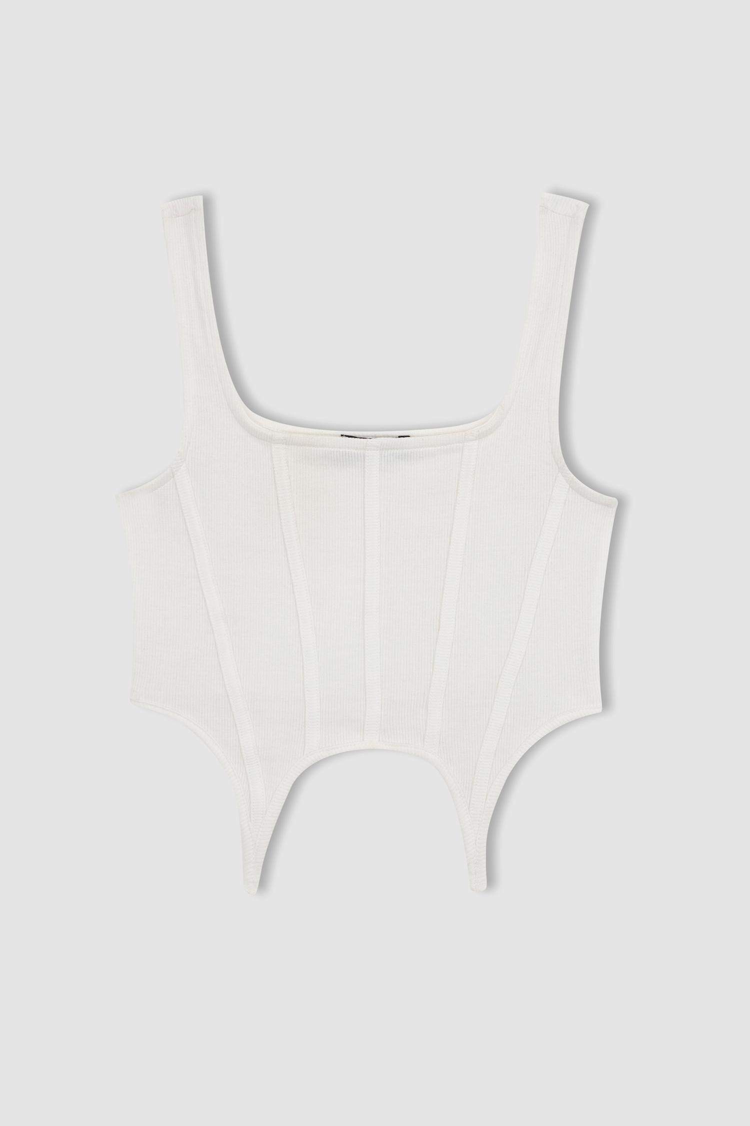 Coool Fitted Korse Görünümlü Fitilli Kaşkorse Atlet