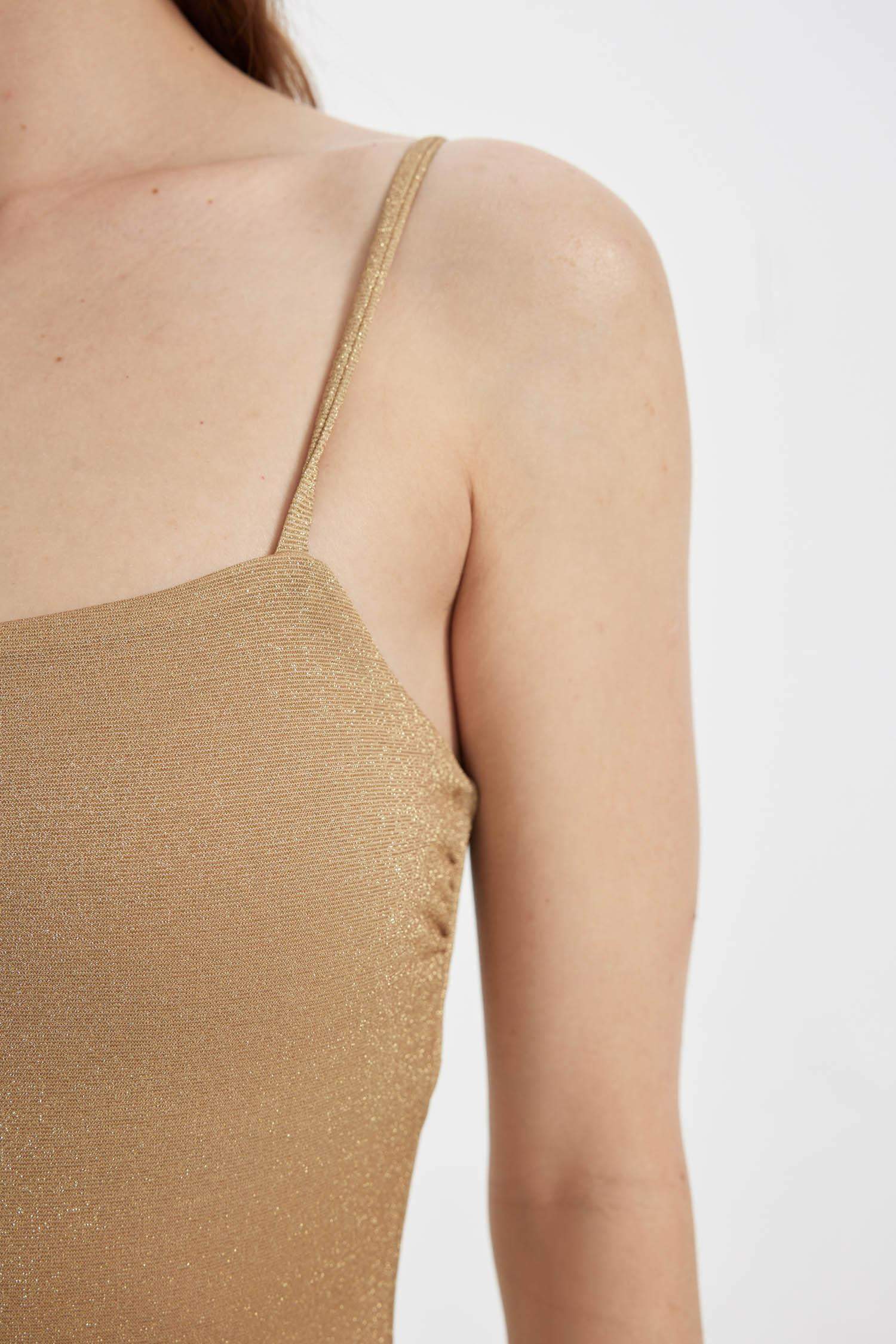 مايوه قصة عادية قماش لامع من Fall in Love