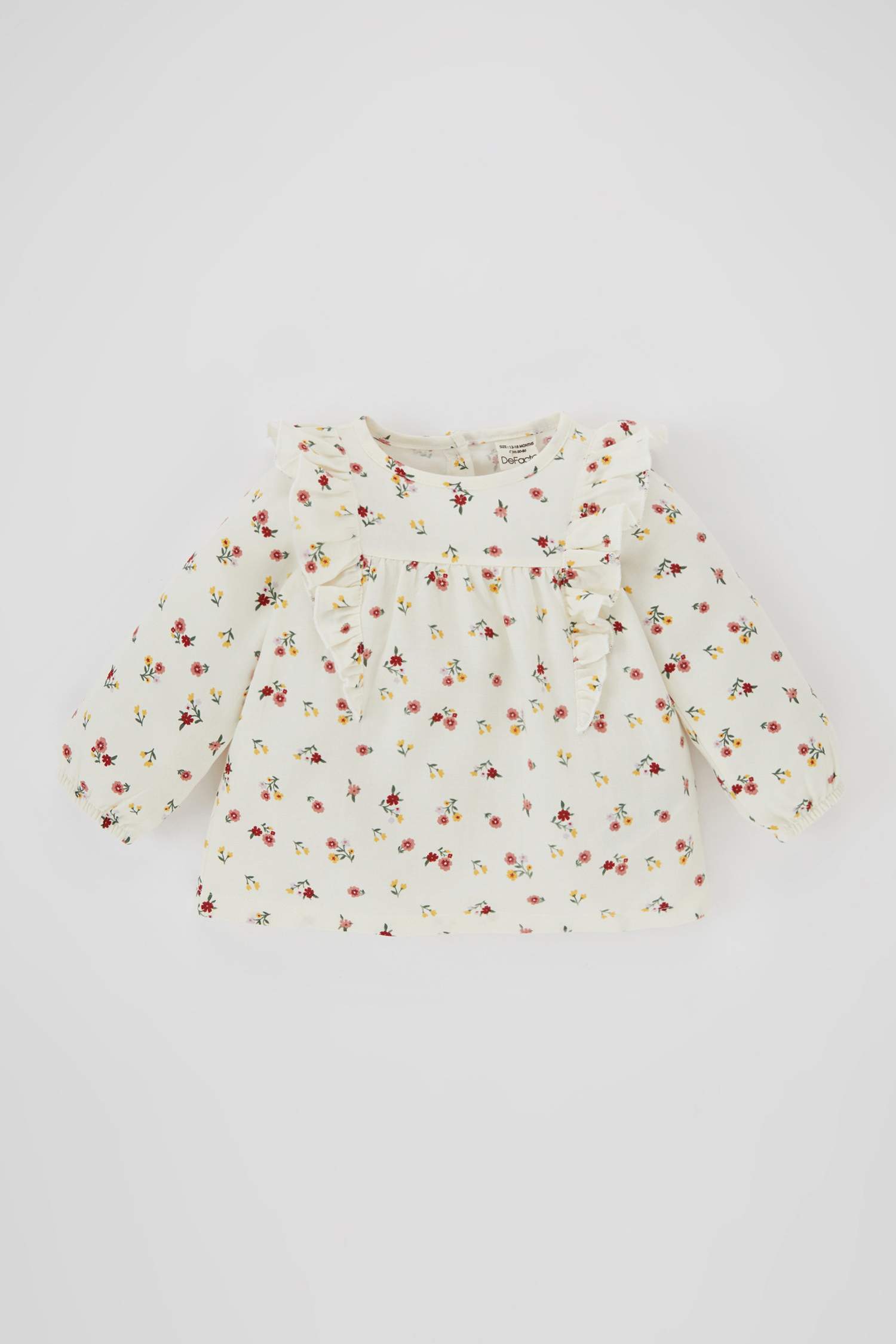 Regular Fit Twill Flower Long Sleeve Shirt