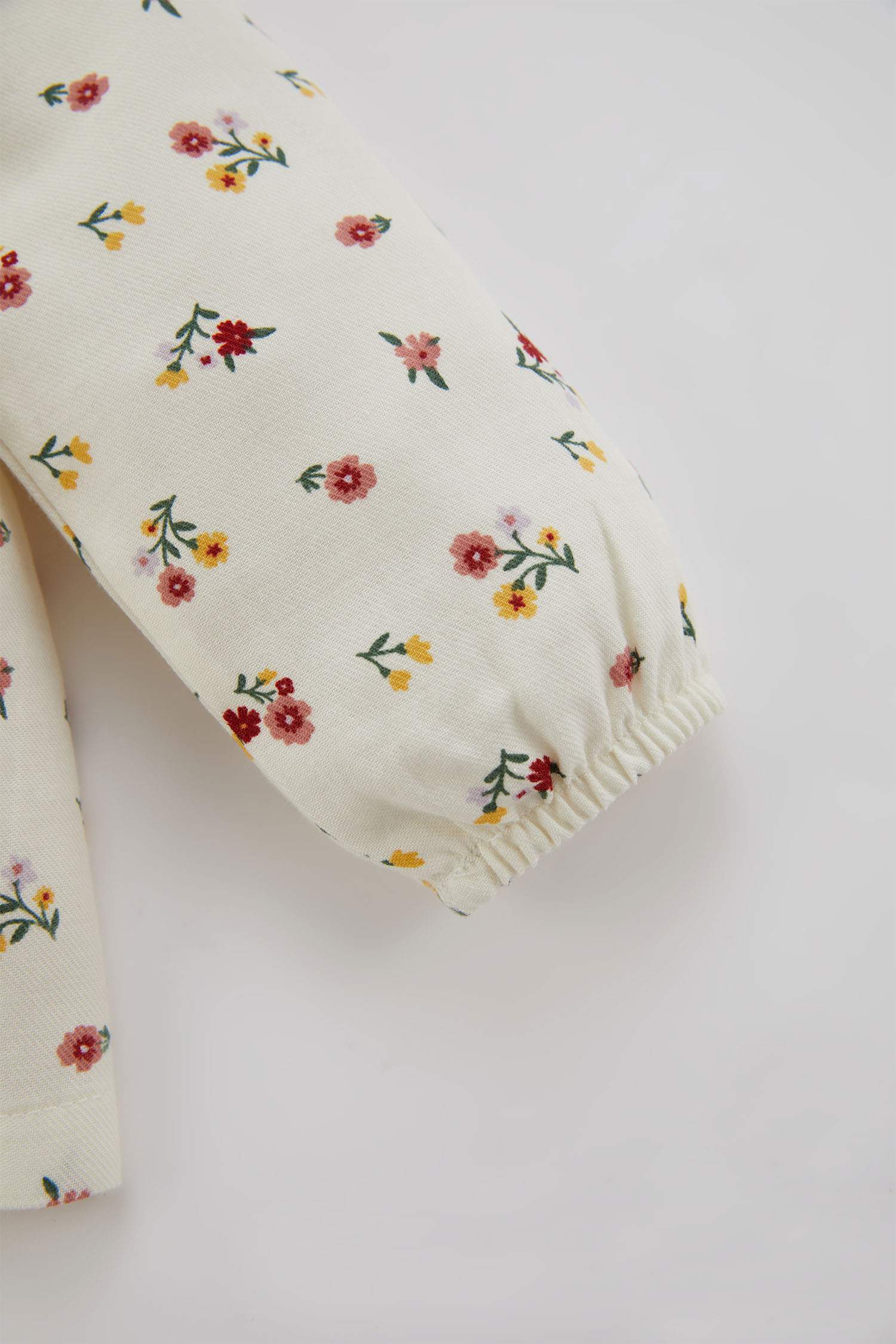 Regular Fit Twill Flower Long Sleeve Shirt