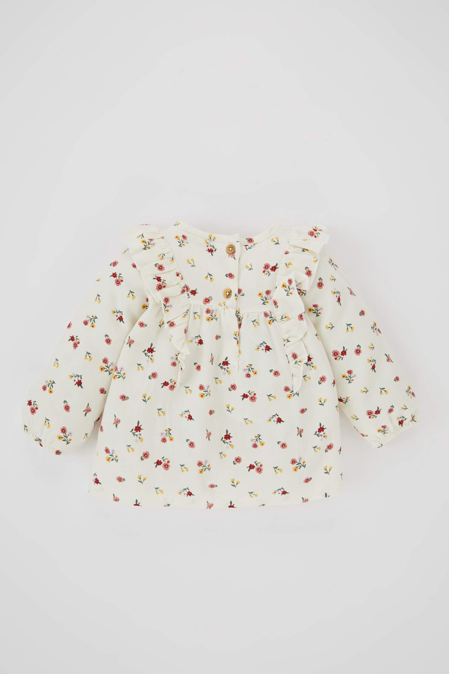 Regular Fit Twill Flower Long Sleeve Shirt