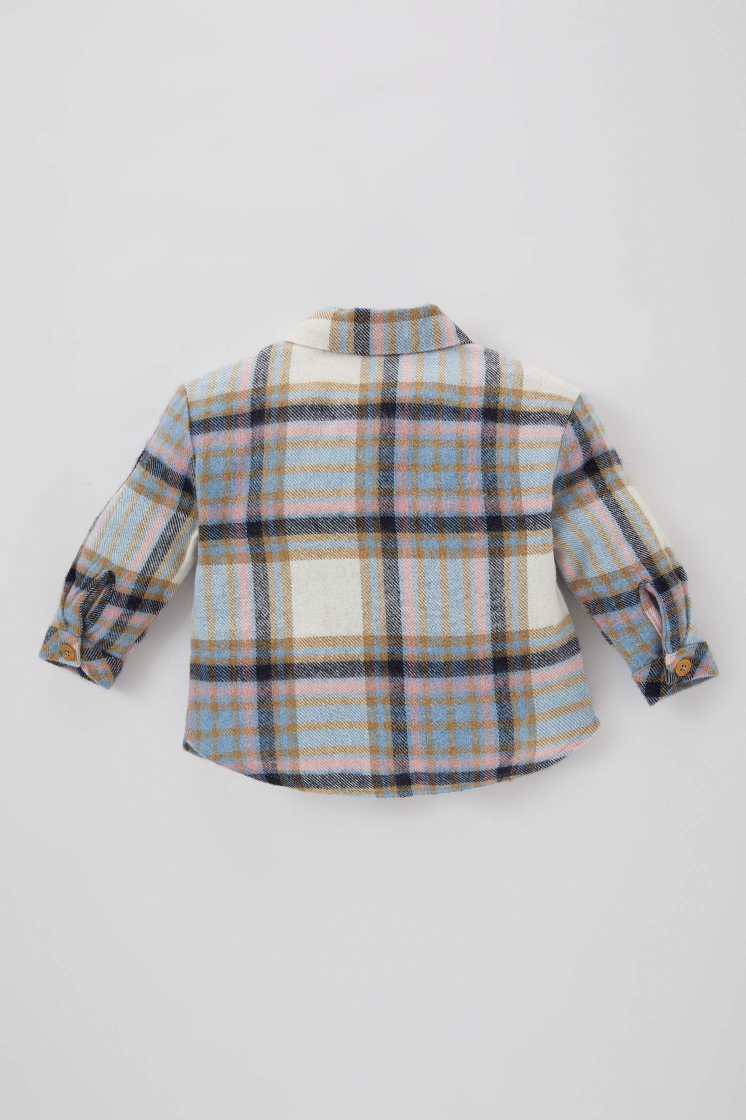 قميص كاروهات بناتي قصة عادية بكم طويل