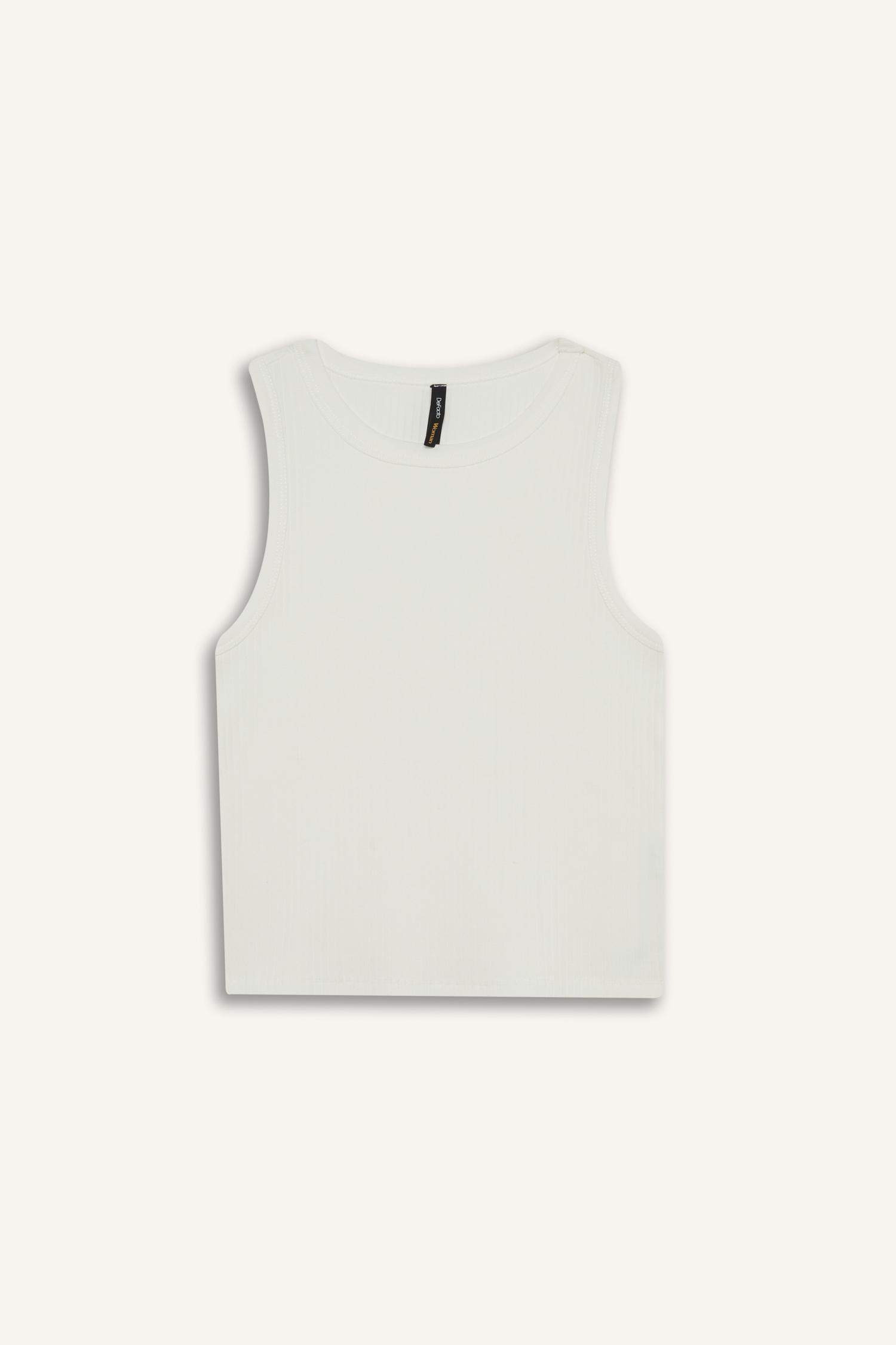 Slim Fit Camisole Halter Collar Tank Top