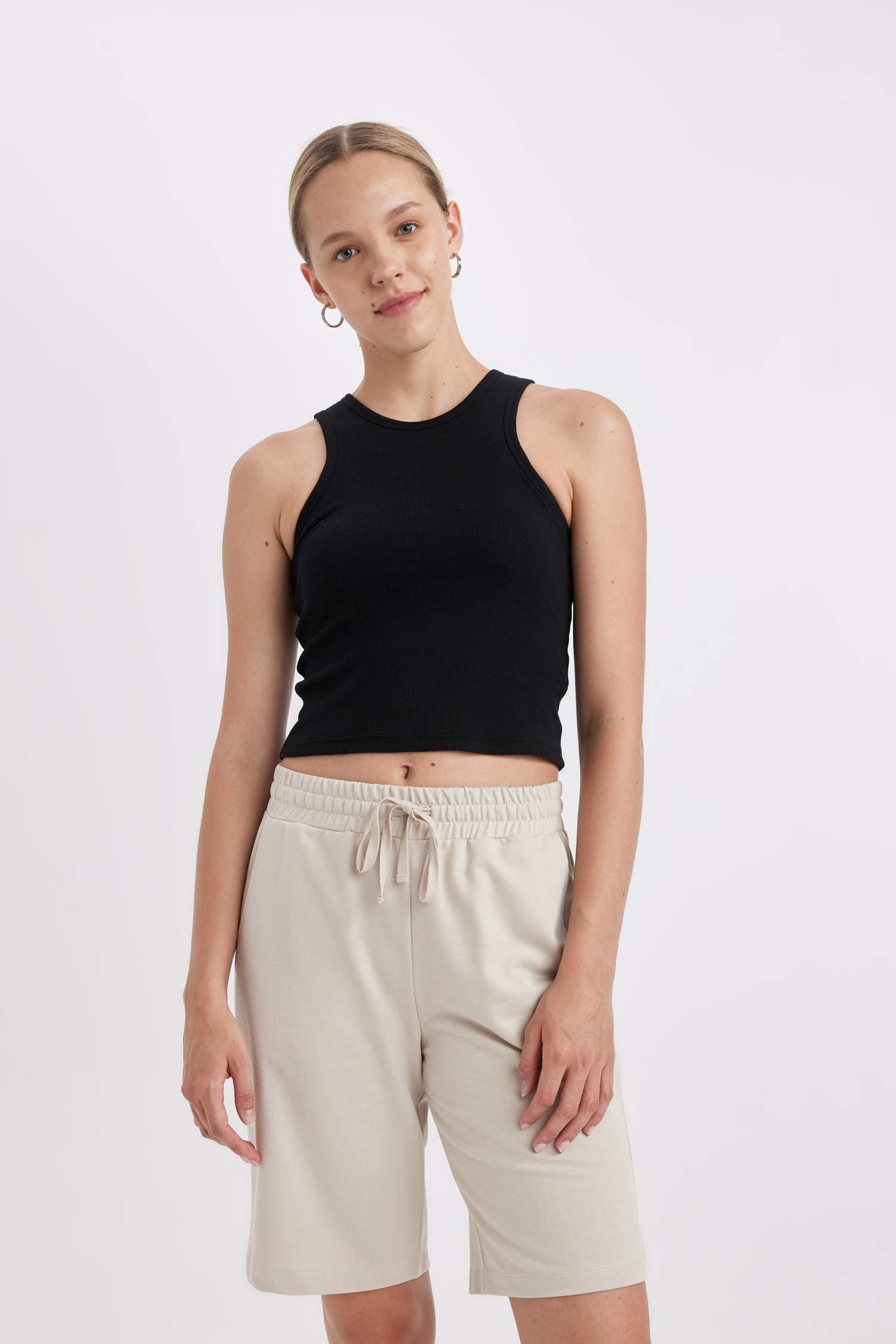 Regular Fit Ribbed Tank Top