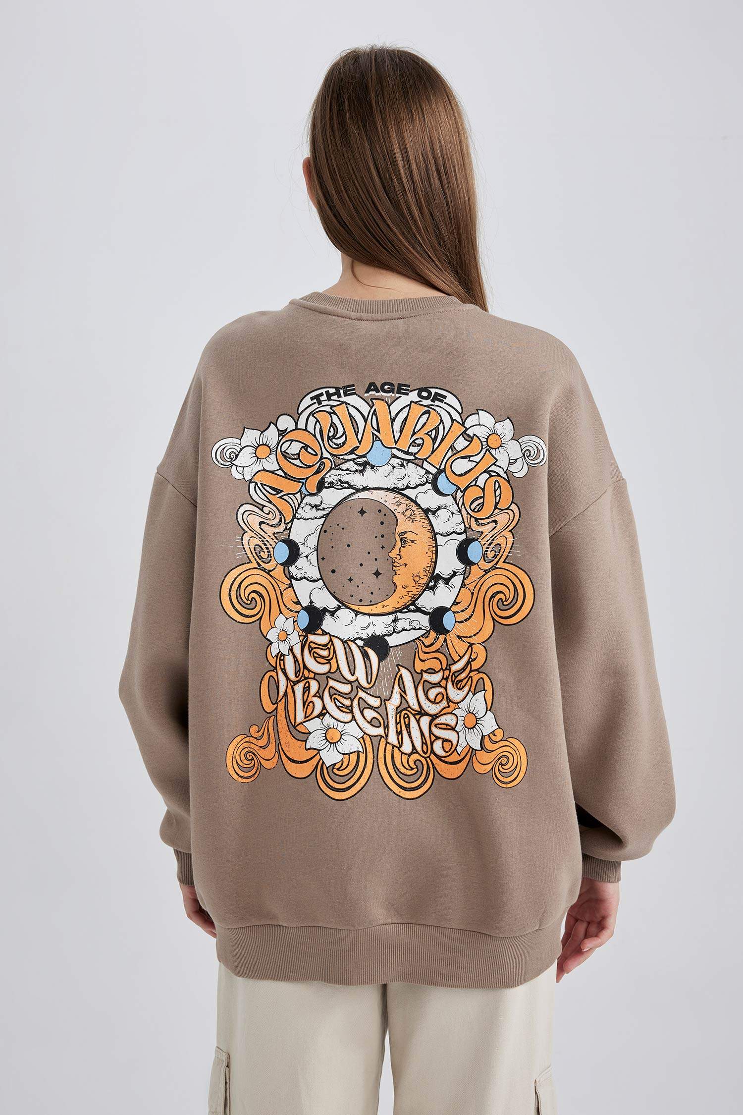 Coool үлкен пішім үлкен дөңгелек жаға Свитер