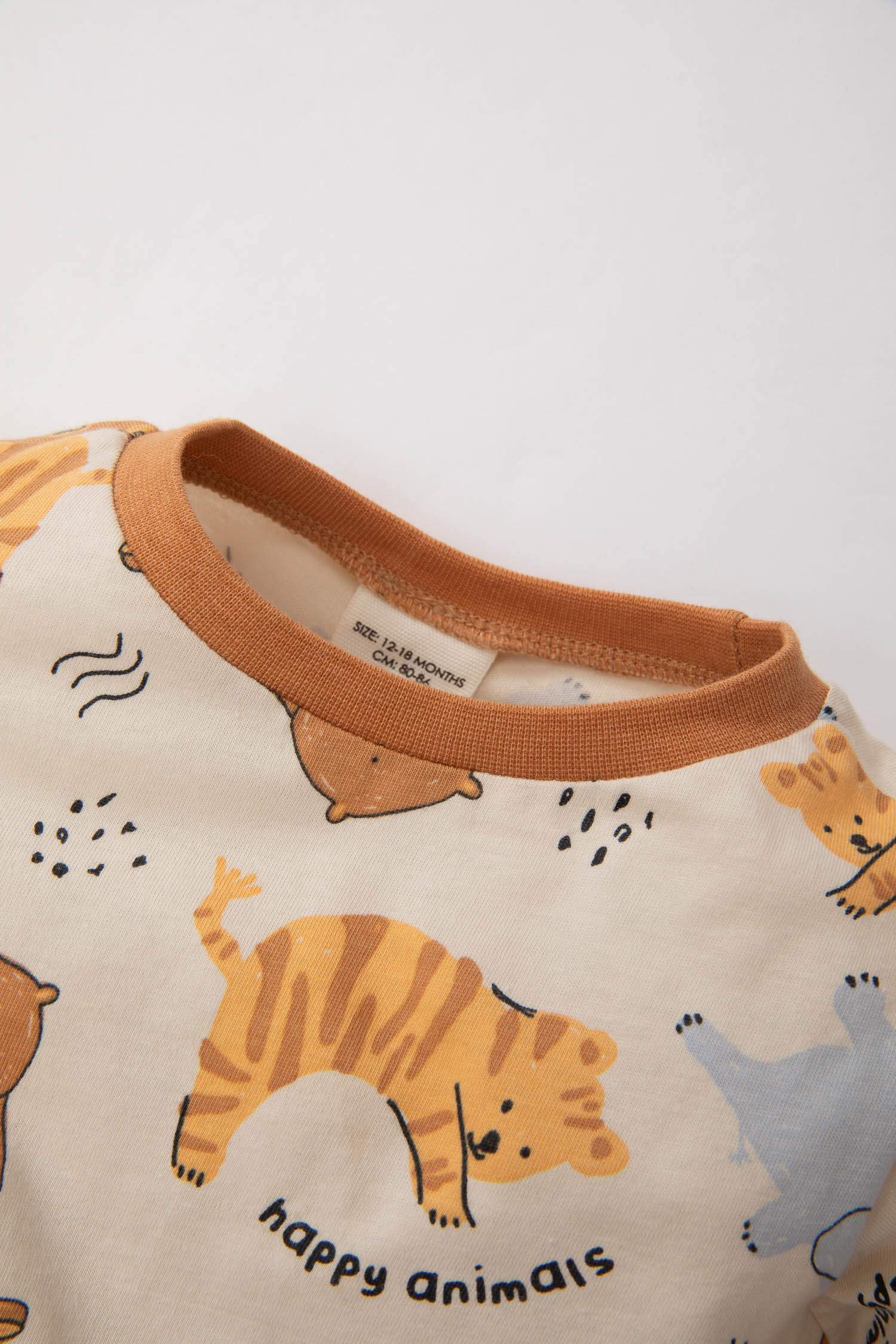 Baby Boy Safari Printed Premium 2 Piece Pajama Set