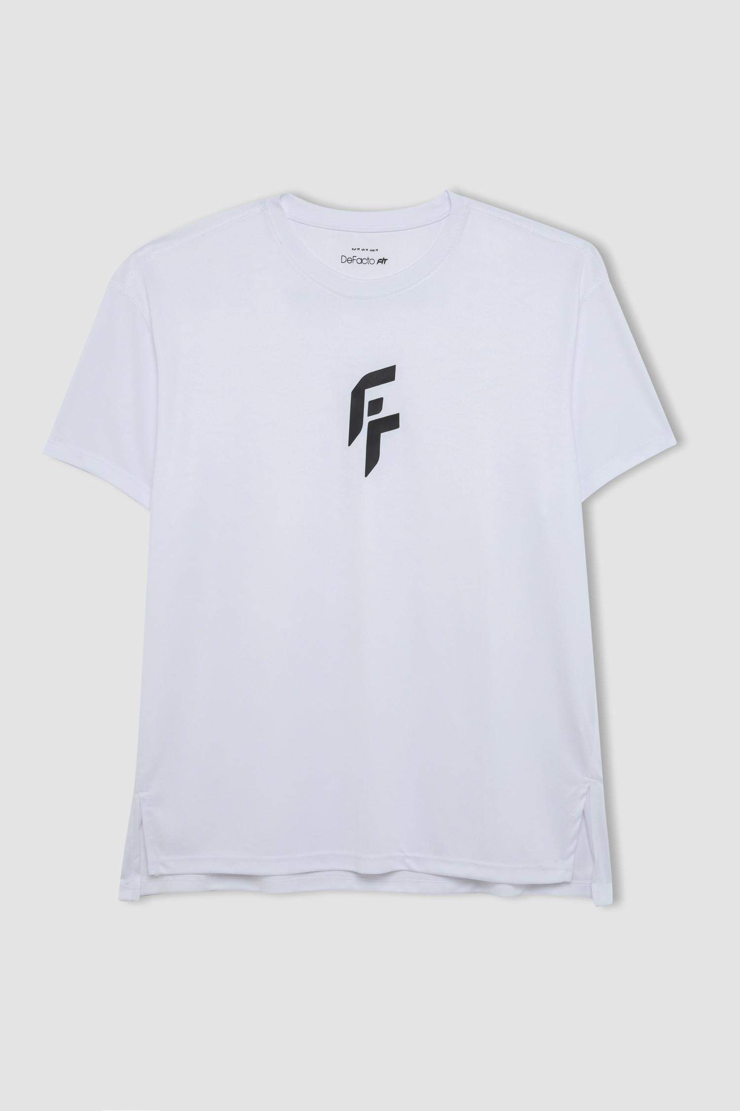 تيشيرت رياضي قصة عادية قماش سميك