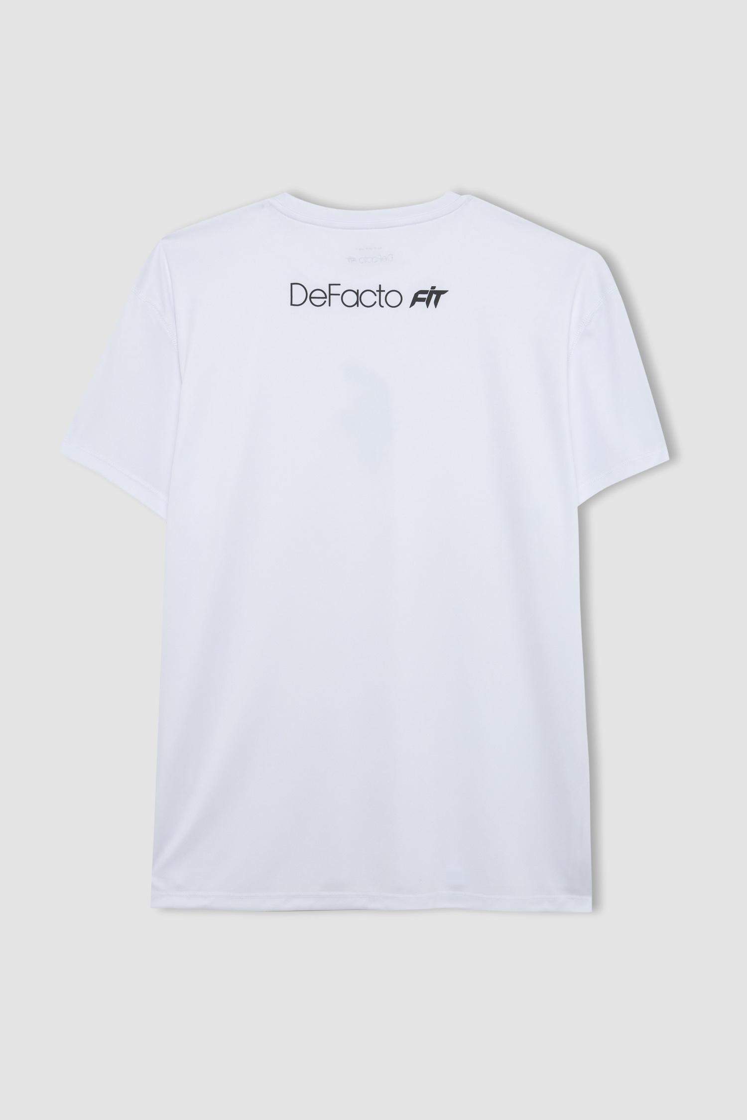 تيشيرت رياضي قصة عادية قماش سميك