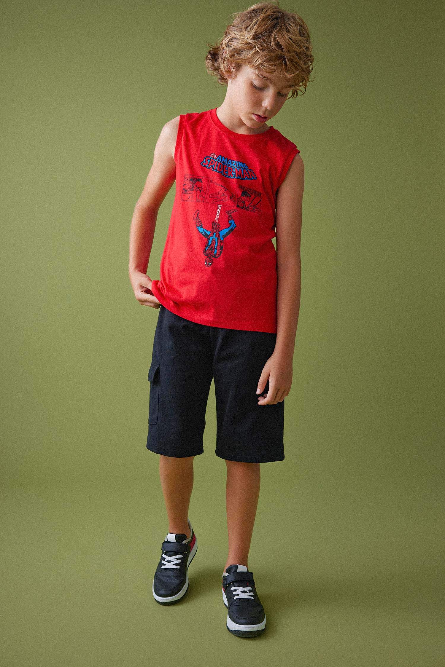 Boy Regular Fit Spiderman Licensed Tank Top