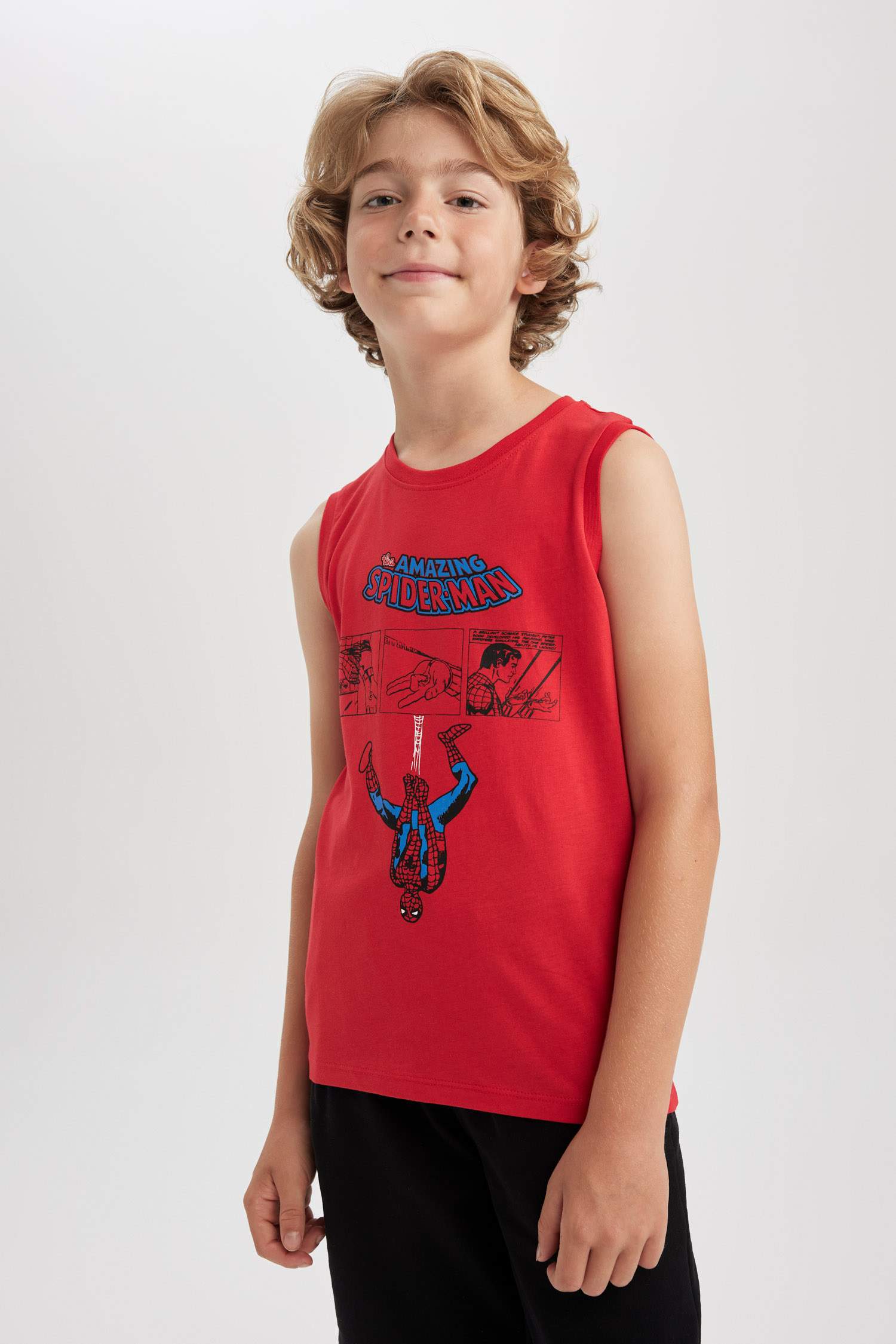Boy Regular Fit Spiderman Licensed Tank Top