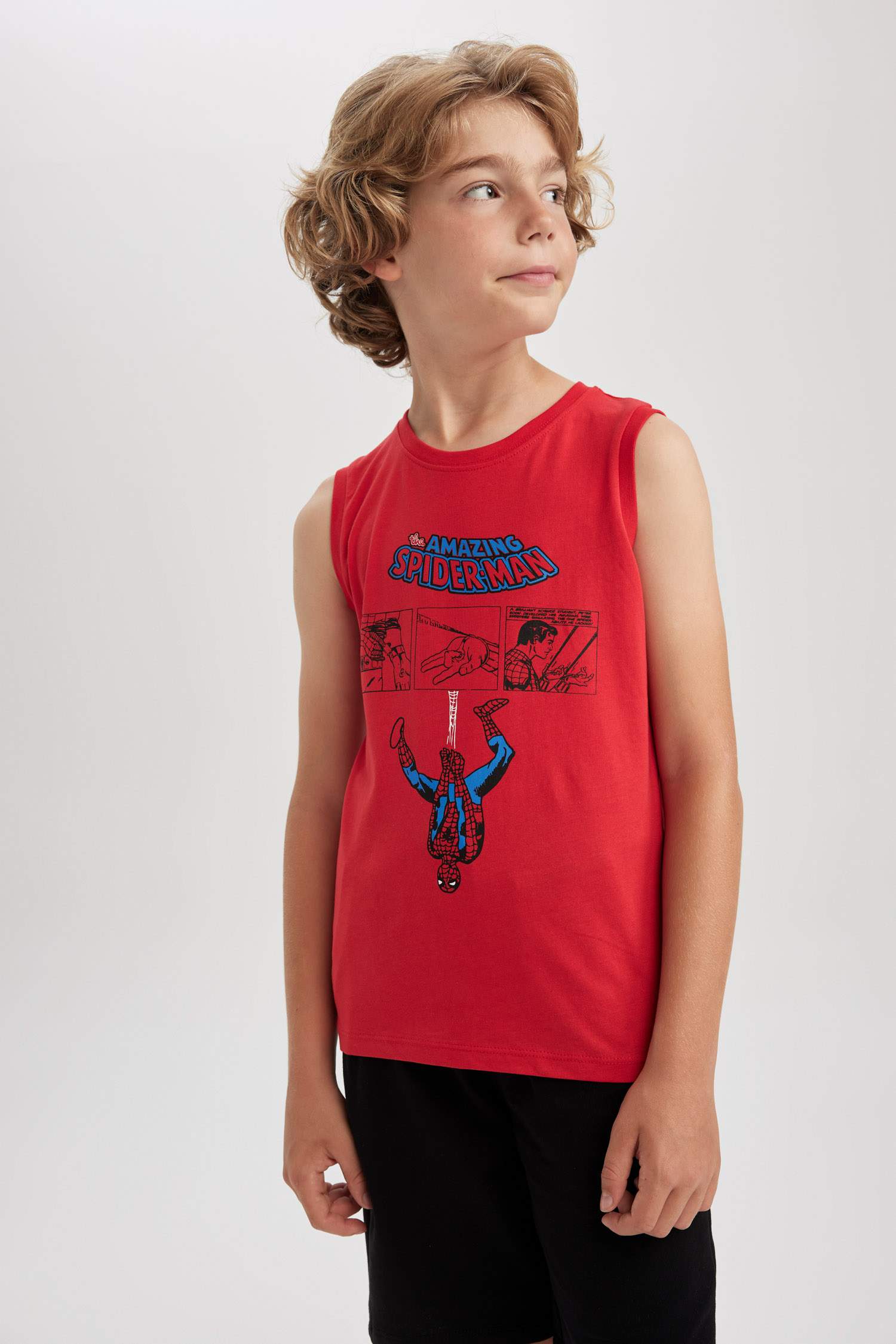 Boy Regular Fit Spiderman Licensed Tank Top