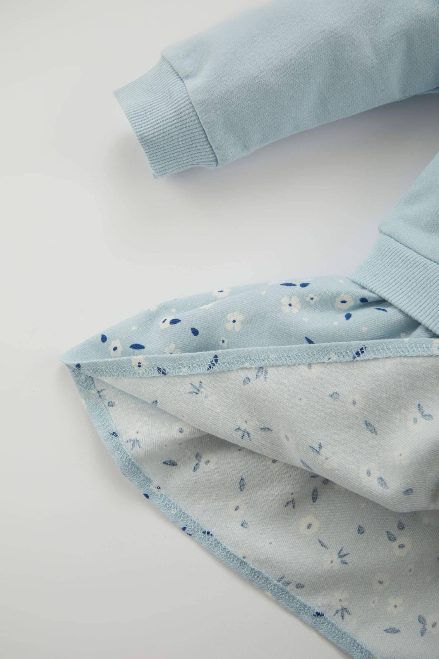 Blue BABY GIRL Regular Fit Flower Long Sleeve Knitted Dress 2926726 DeFacto