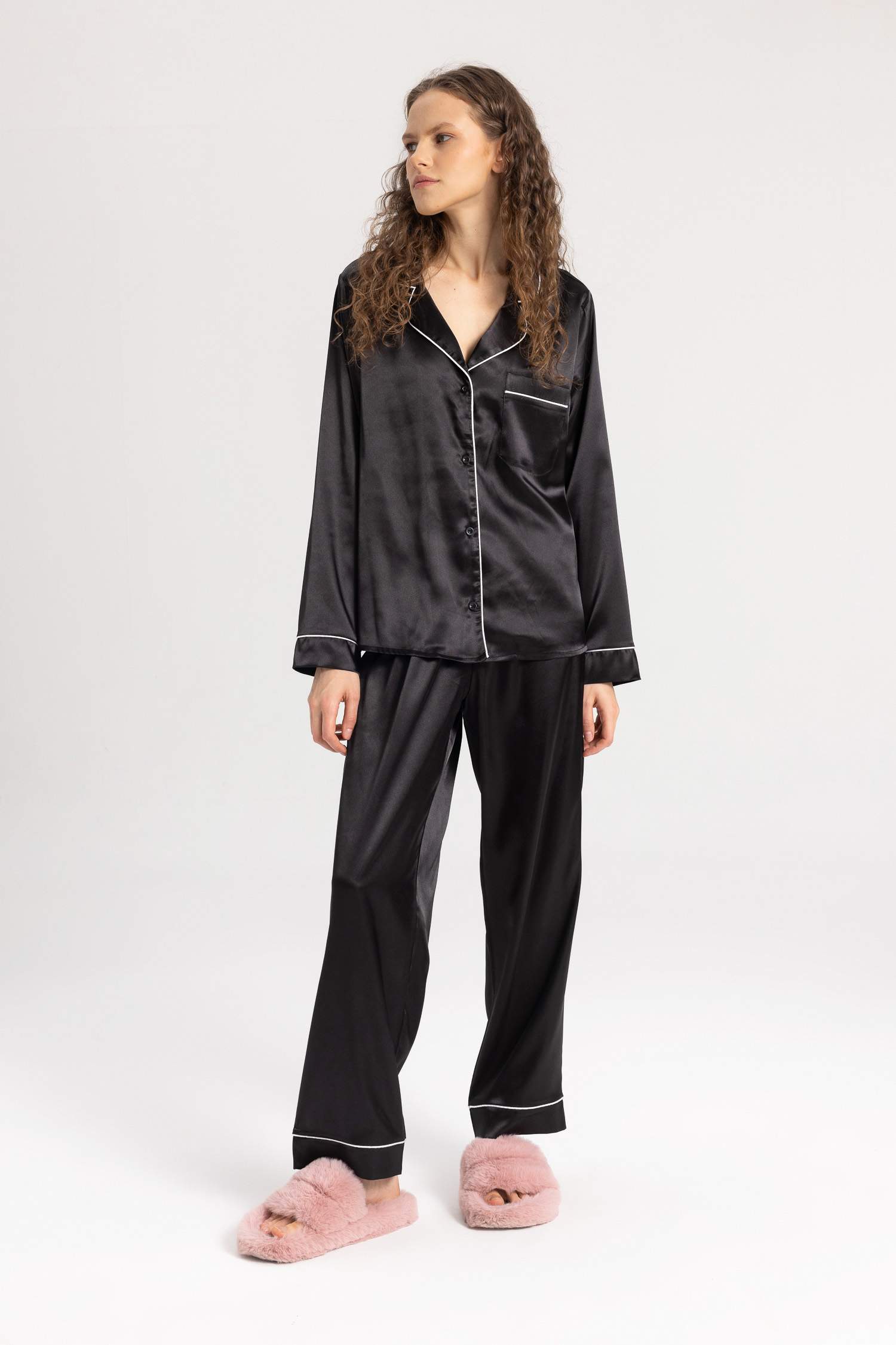 Fall in Love Regular Fit Long Satin Bottom