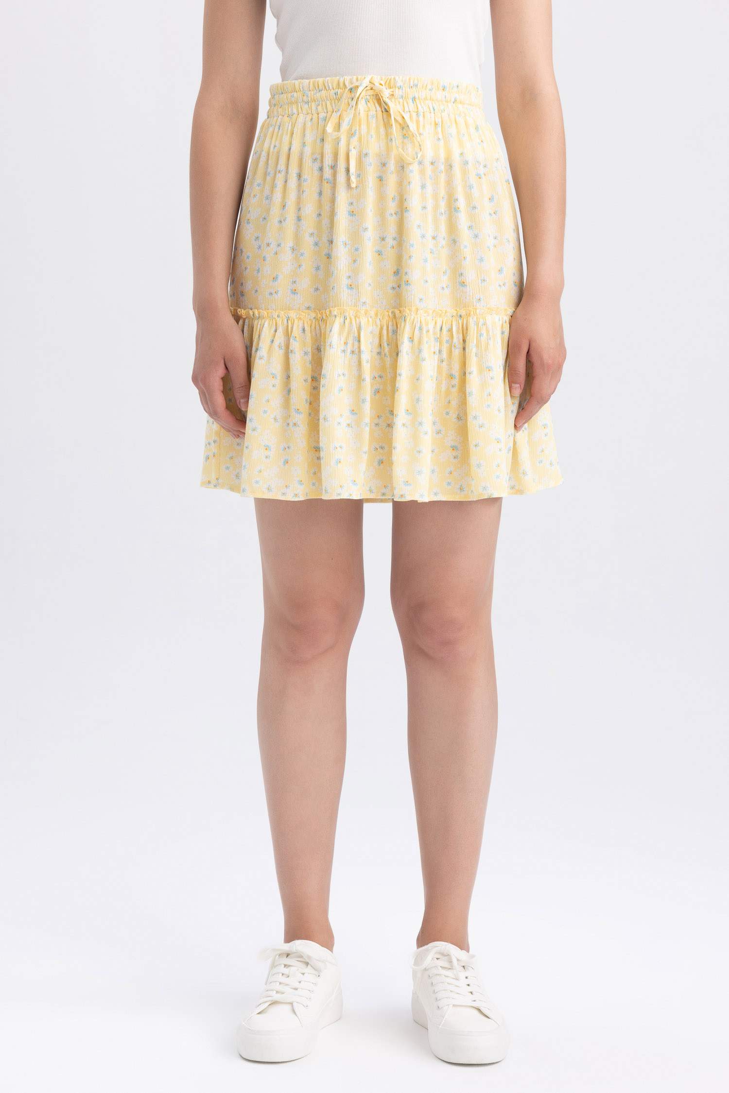 تنورة قصير تاي داي فسكوزي مجعد