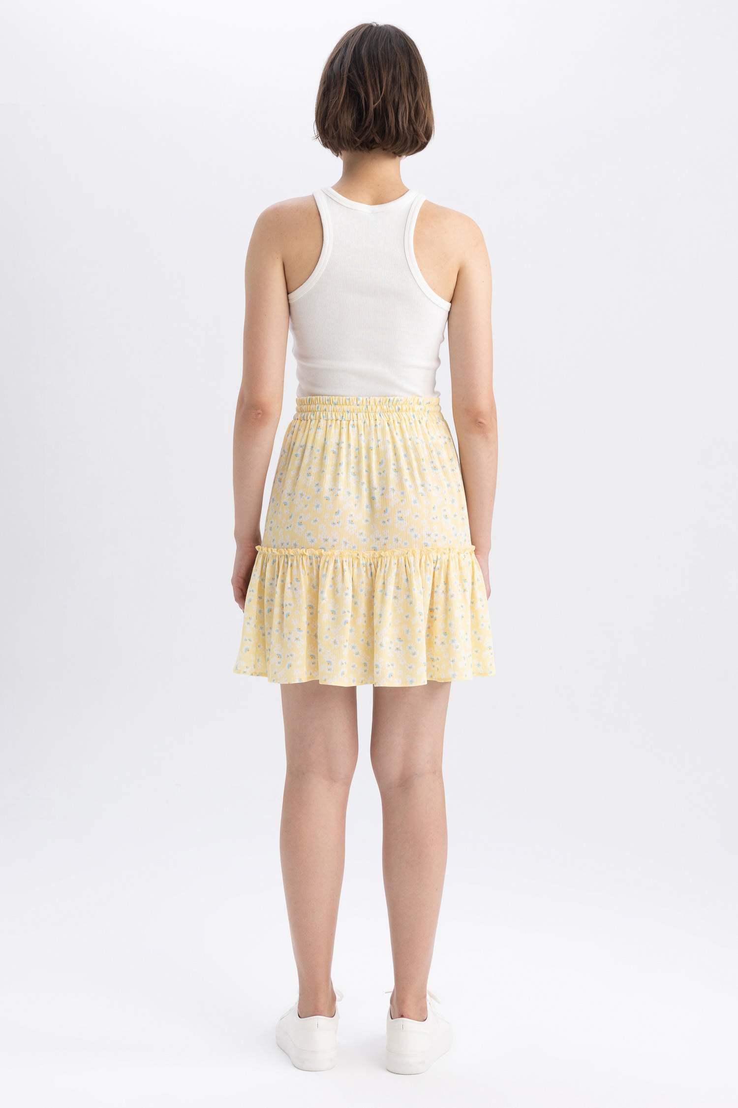 تنورة قصير تاي داي فسكوزي مجعد