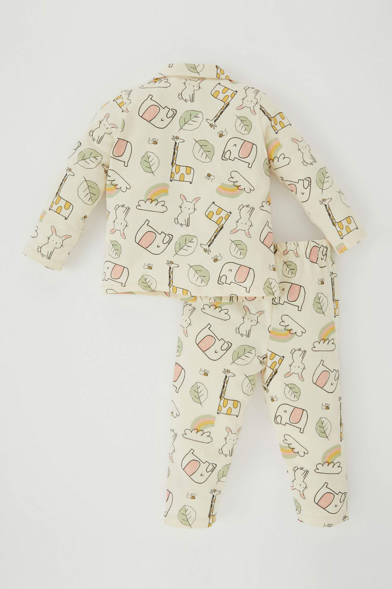 Пижама из 2-х вещей с принтом для малышей девочек