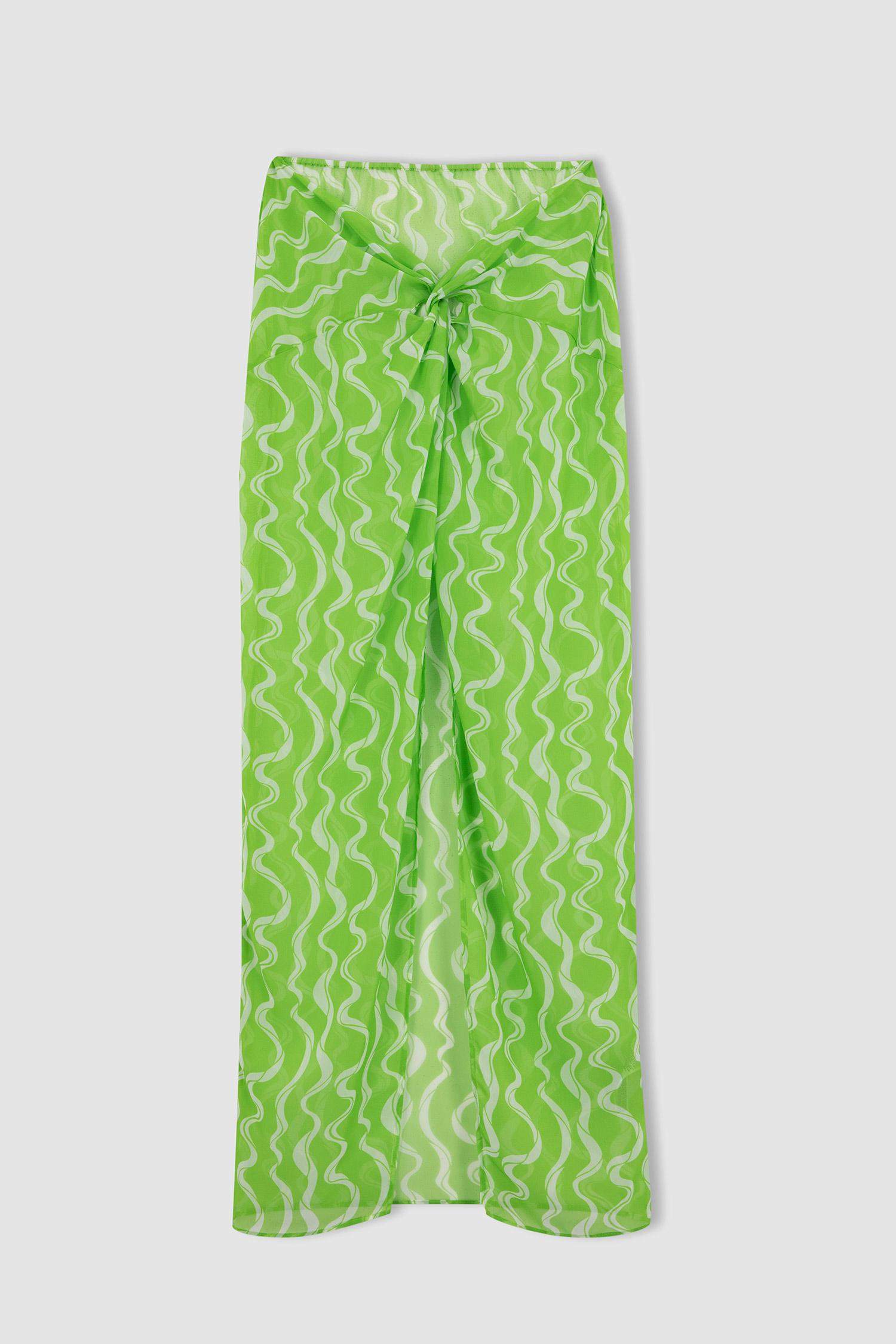 Regular Fit Printed Chiffon Beachwear