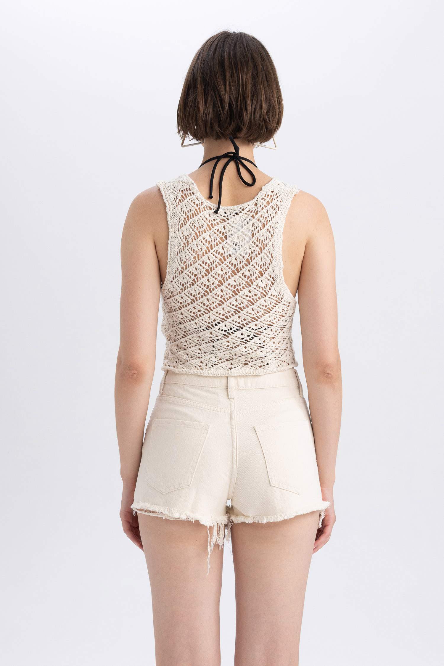 Top coupe régulière Col En V