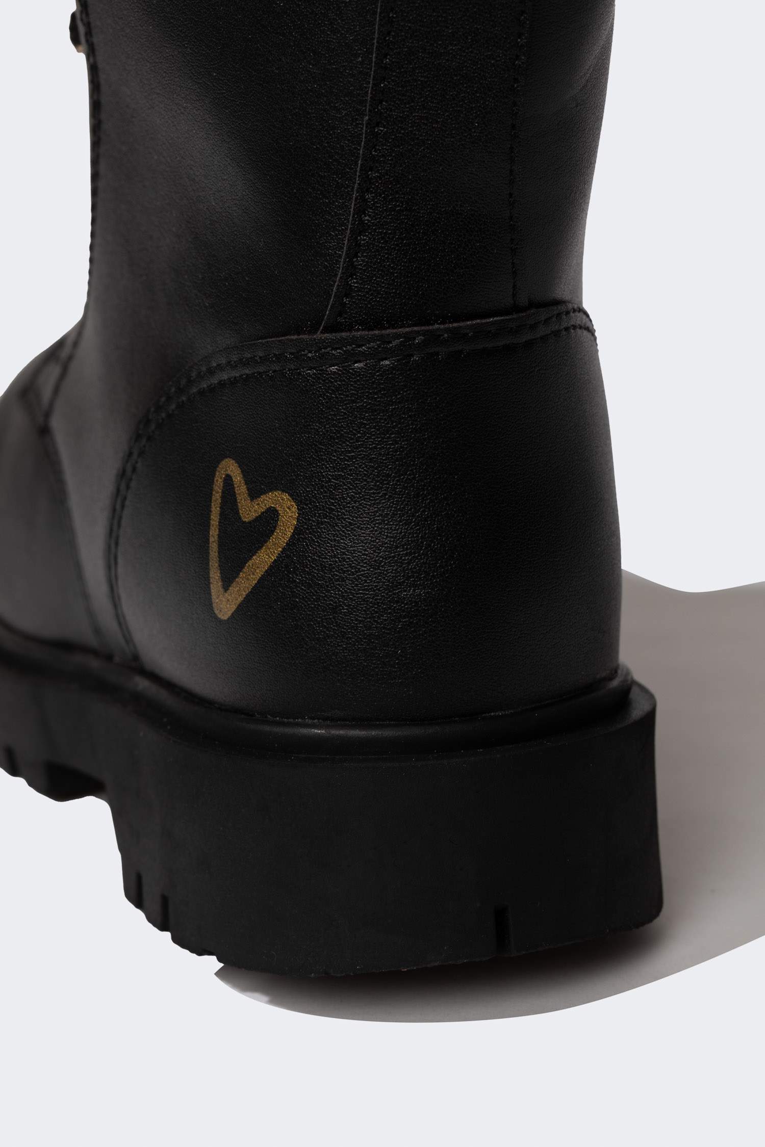 Faux Leather High Sole Boots