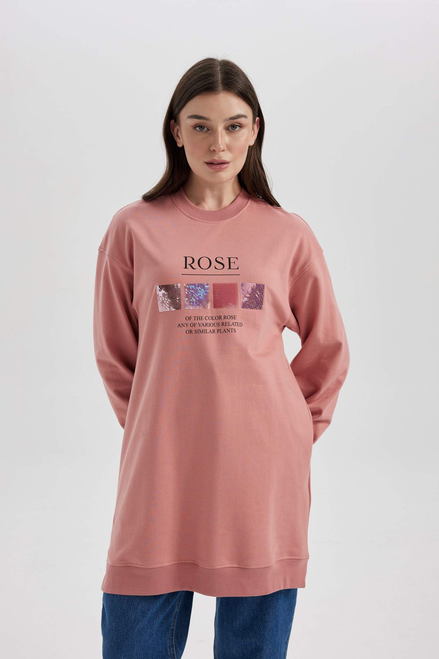 Rose shop color sweatshirt