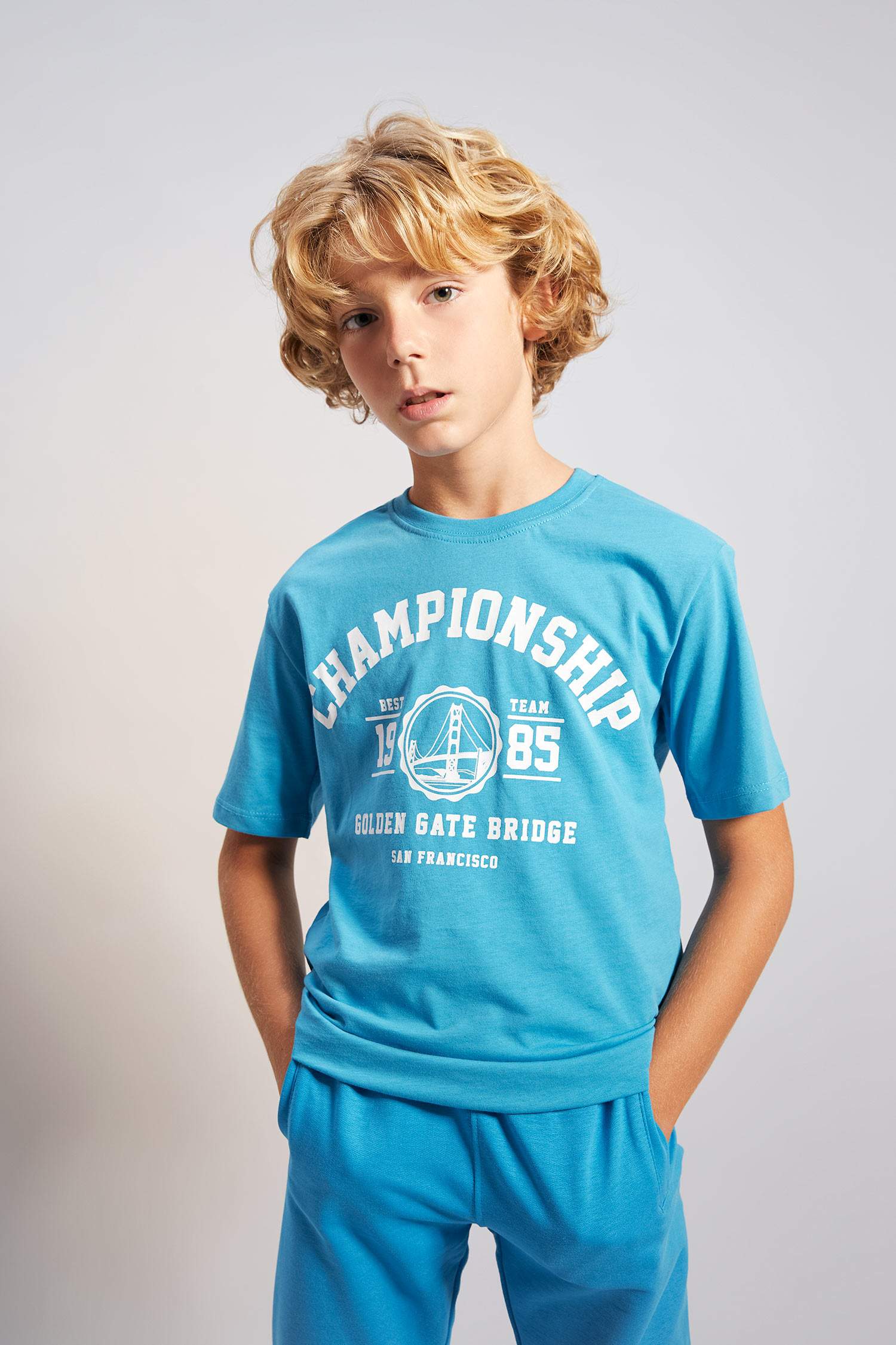 Boy Crew Neck Printed Short Sleeve T-Shirt