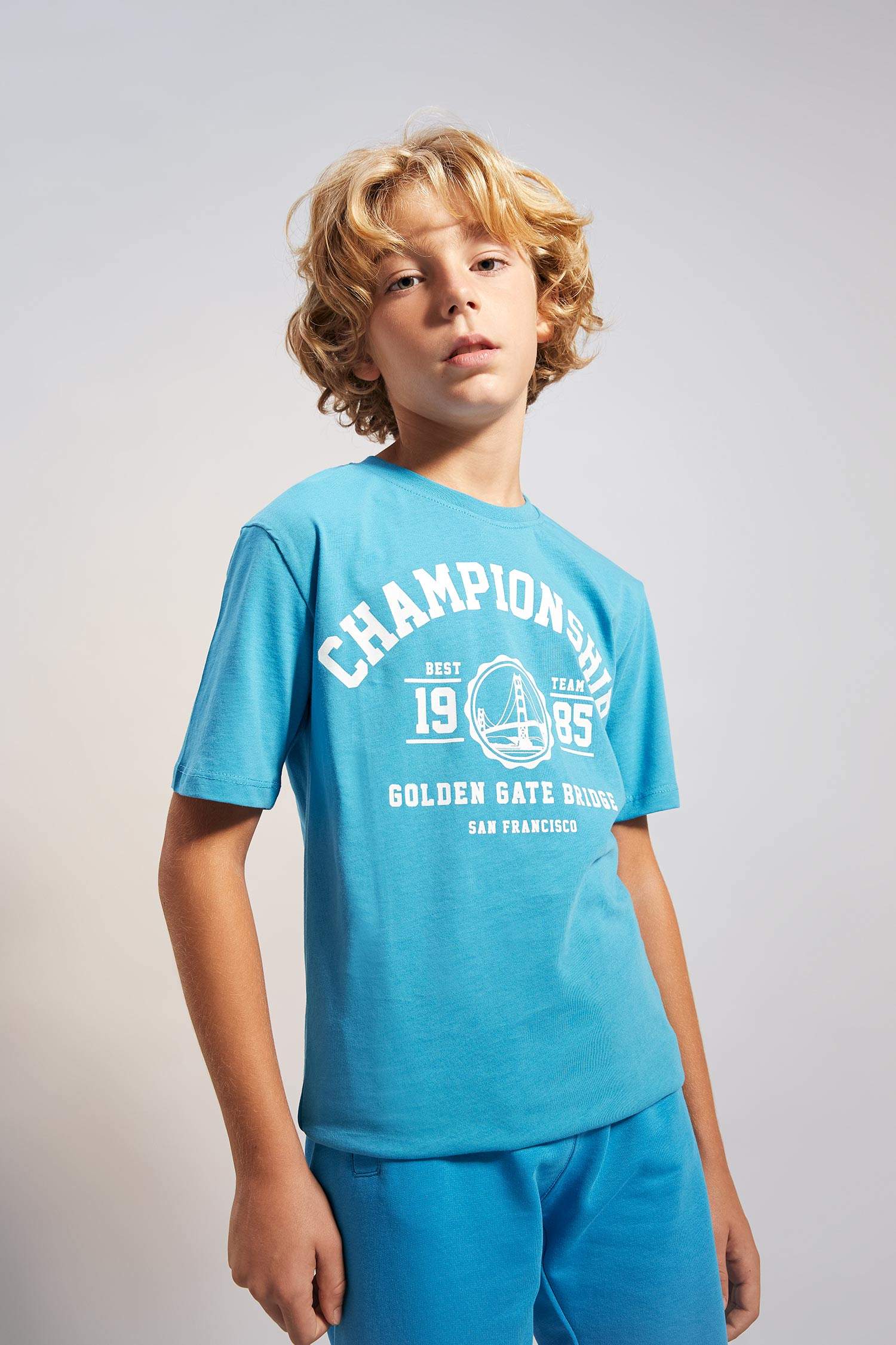 Boy Crew Neck Printed Short Sleeve T-Shirt