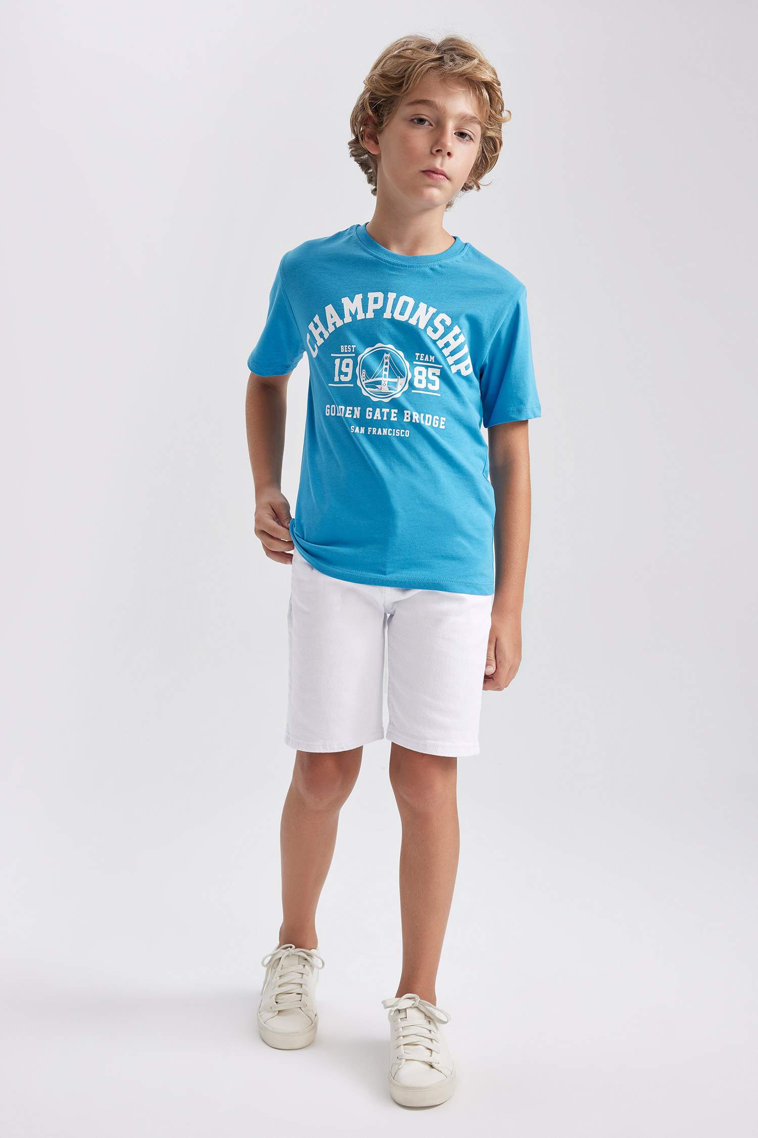 Boy Crew Neck Printed Short Sleeve T-Shirt