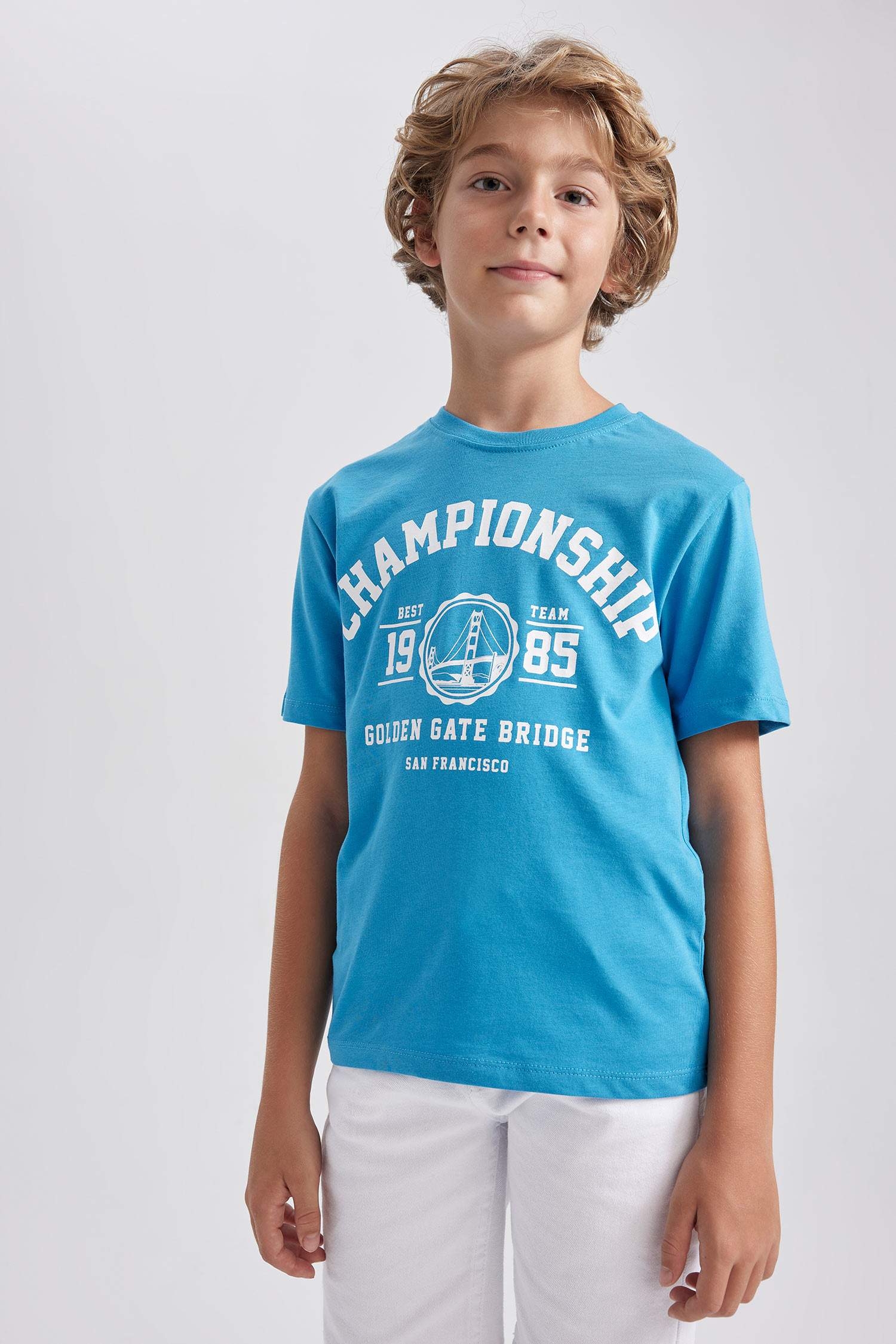 Boy Crew Neck Printed Short Sleeve T-Shirt