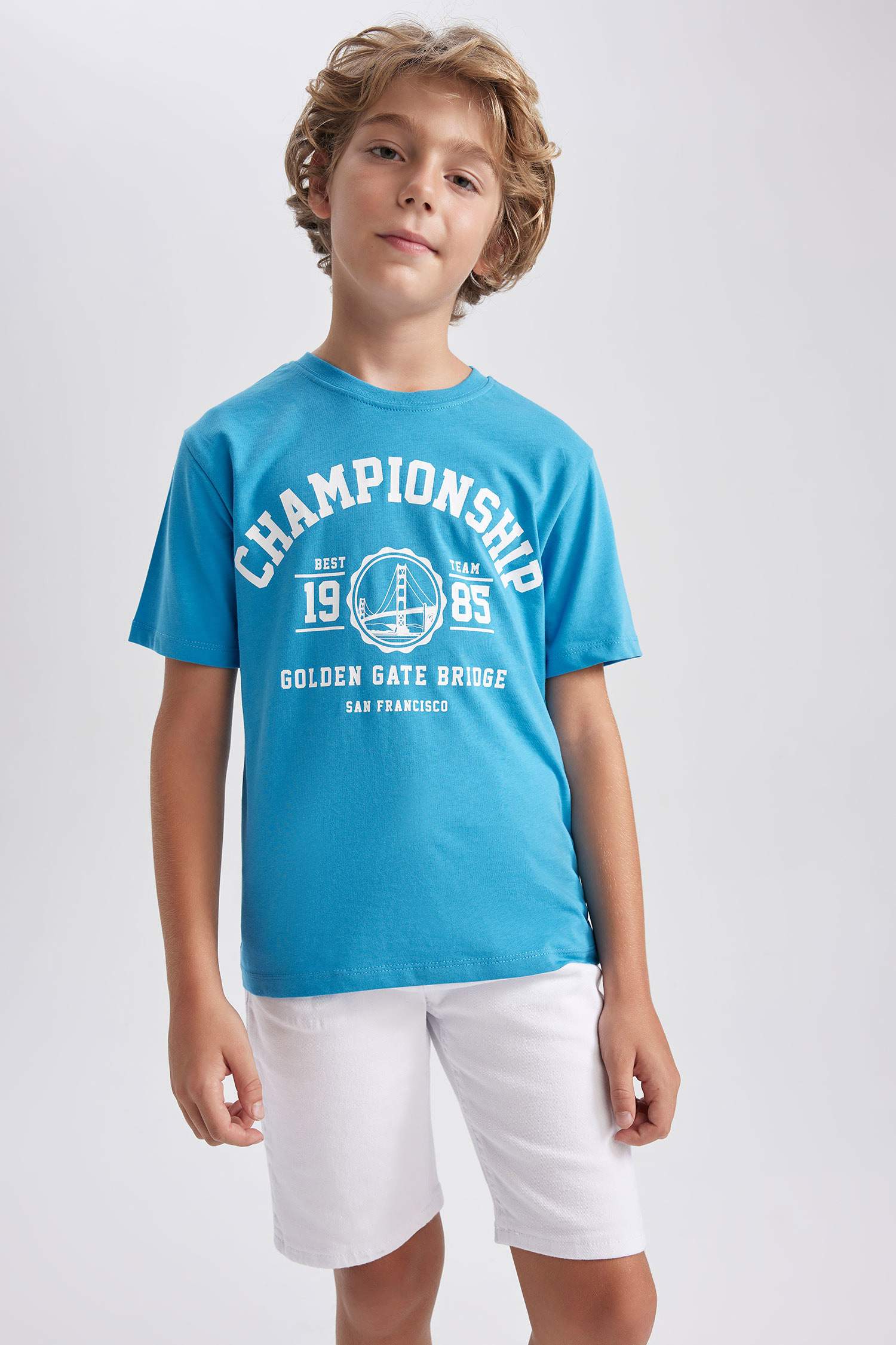 Boy Crew Neck Printed Short Sleeve T-Shirt