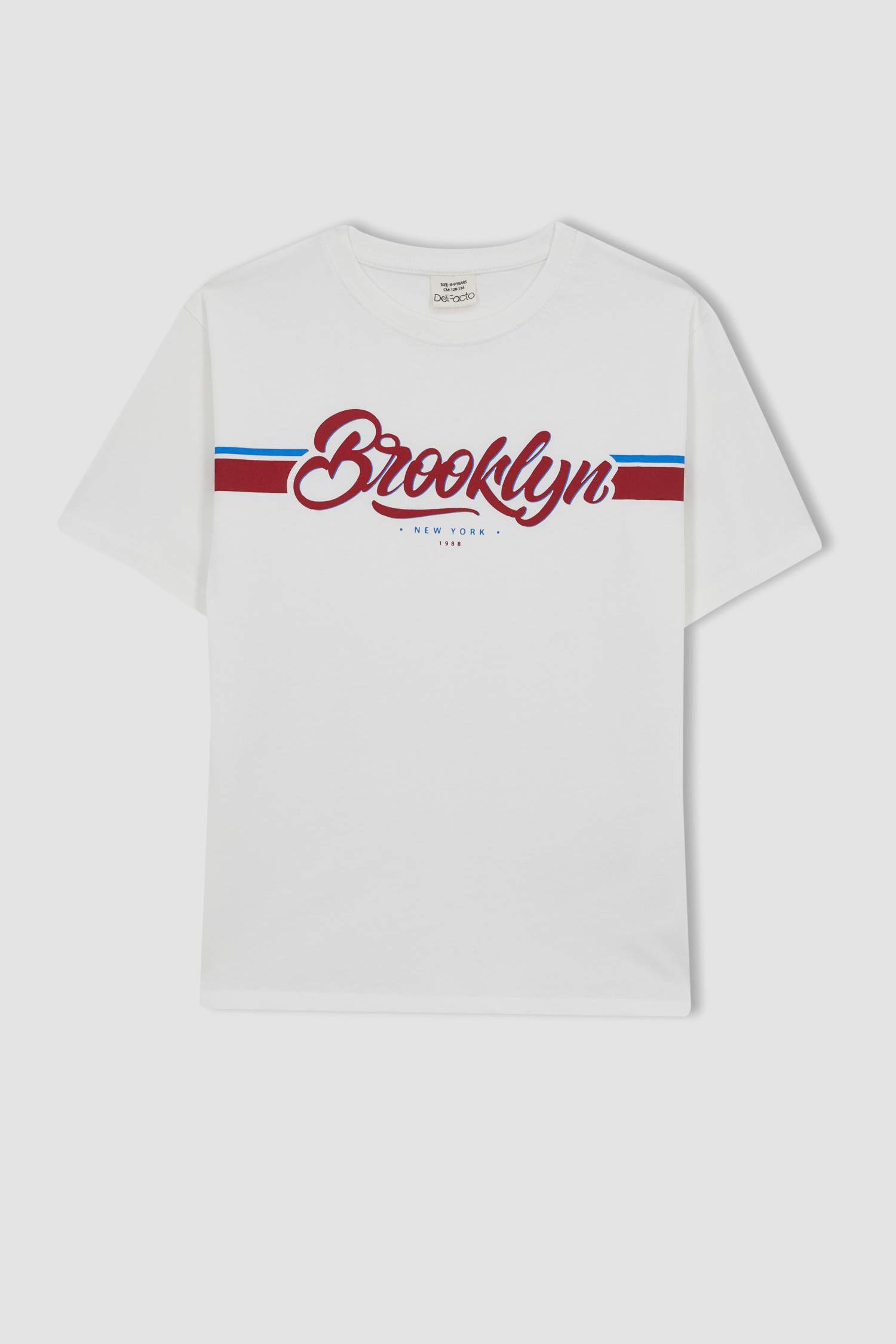 Футболка с принтом с круглым вырезом для мальчиков, Школьная коллекция