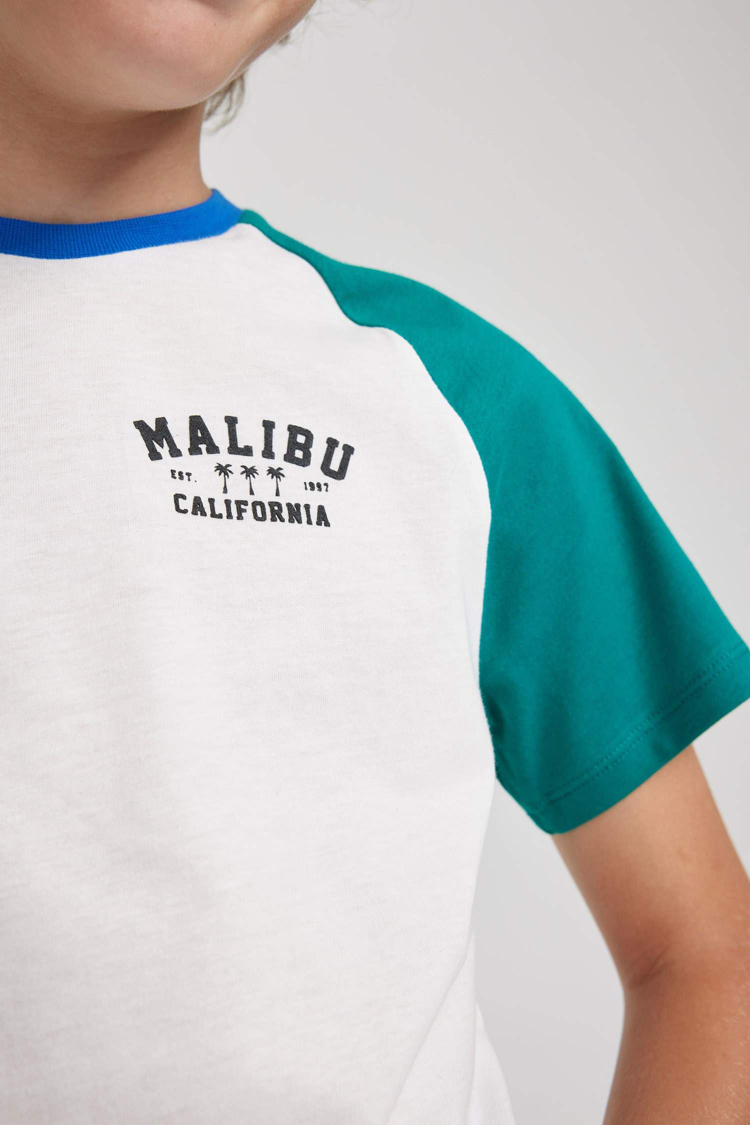 Футболка с принтом с круглым вырезом для мальчиков, Школьная коллекция