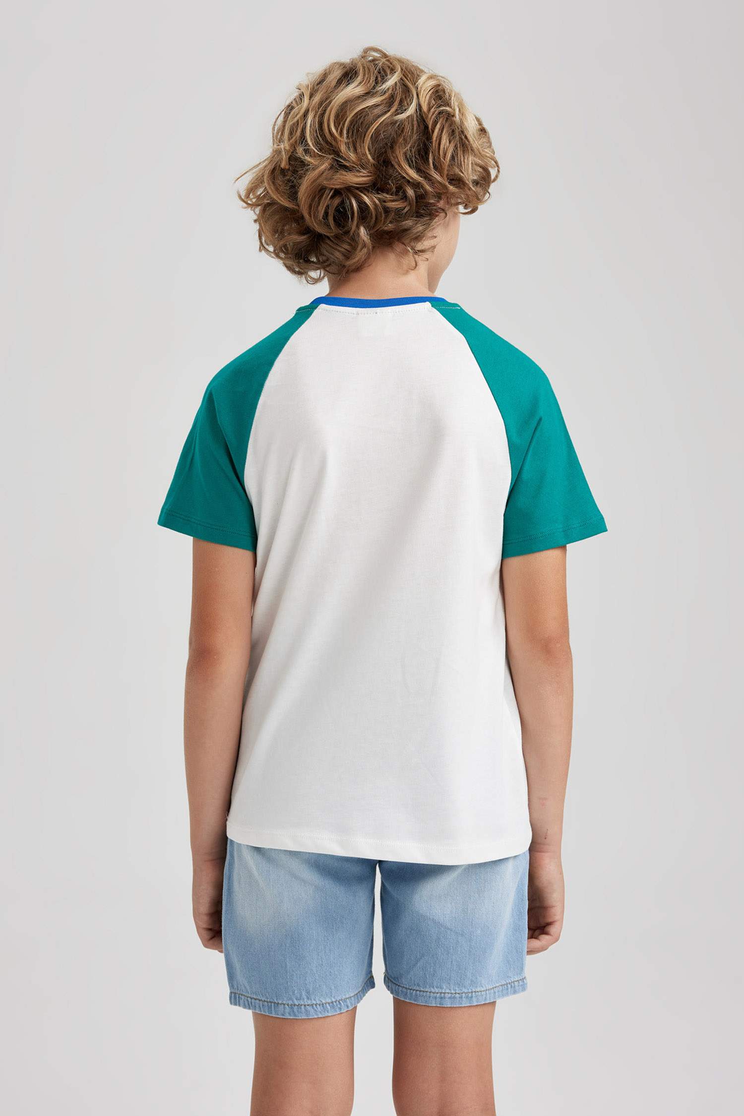 Футболка с принтом с круглым вырезом для мальчиков, Школьная коллекция