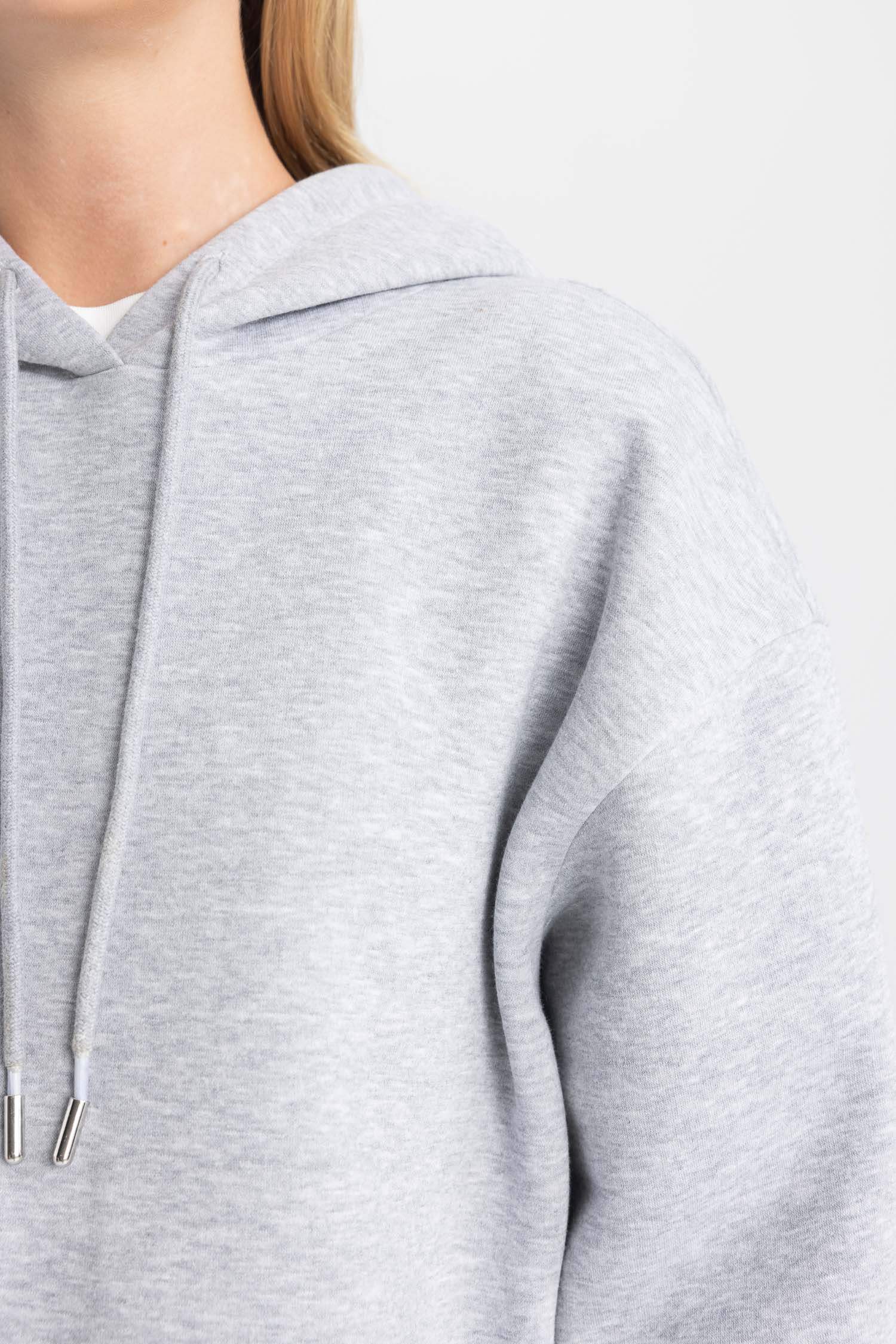 Relax Fit Kapüşonlu Basic Düz Kalın Sweatshirt