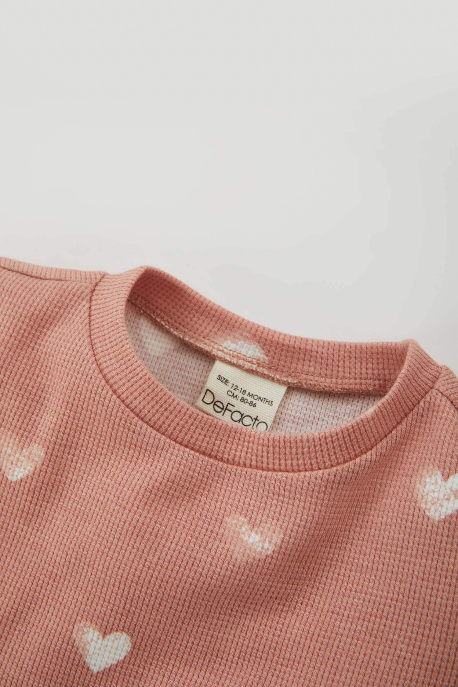 Сәби Қыз жүрек 2 Трикотаж пижамалар