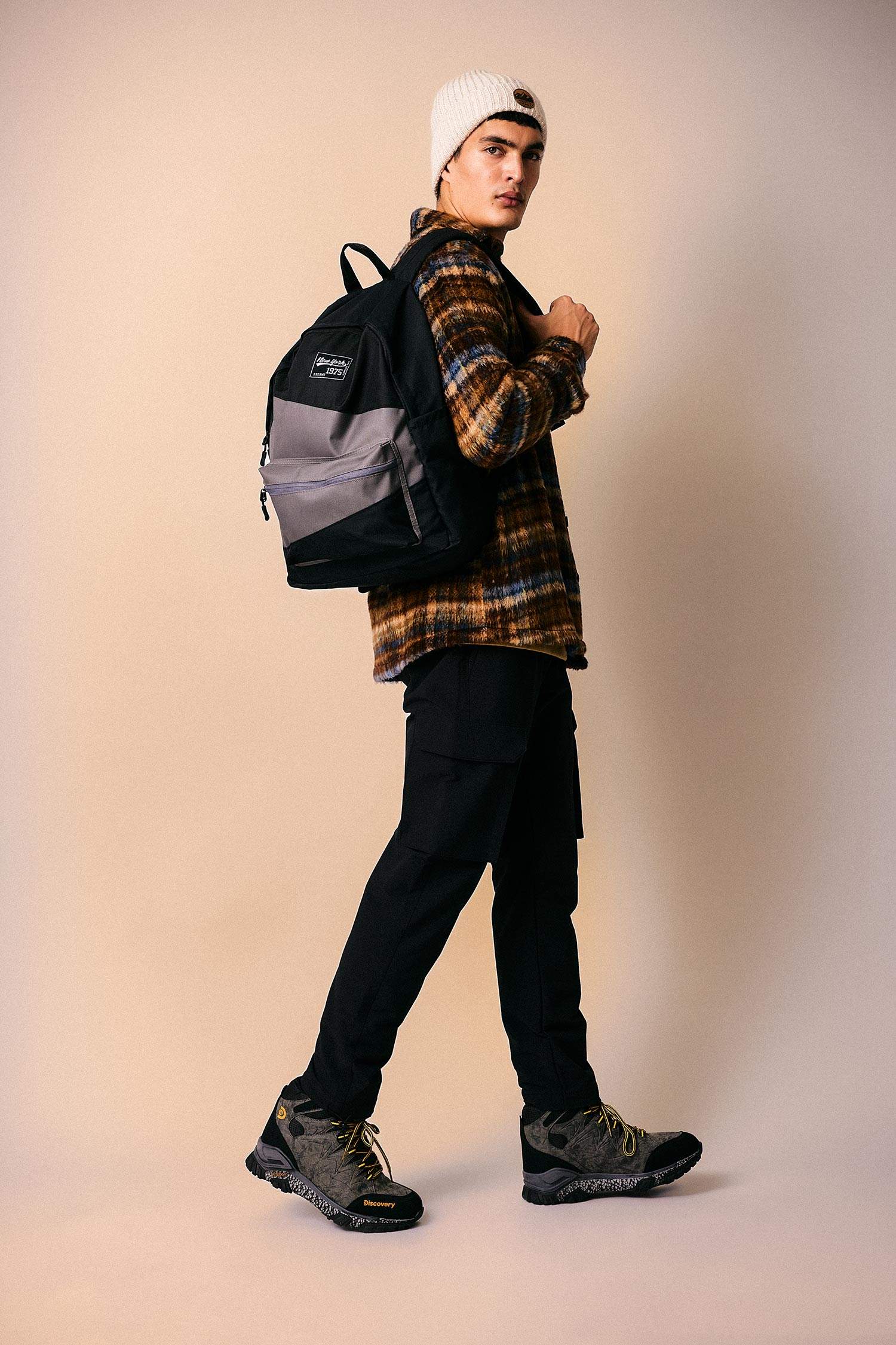 Unisex Su Geçirmez Kumaş Okul Sırt Çantası